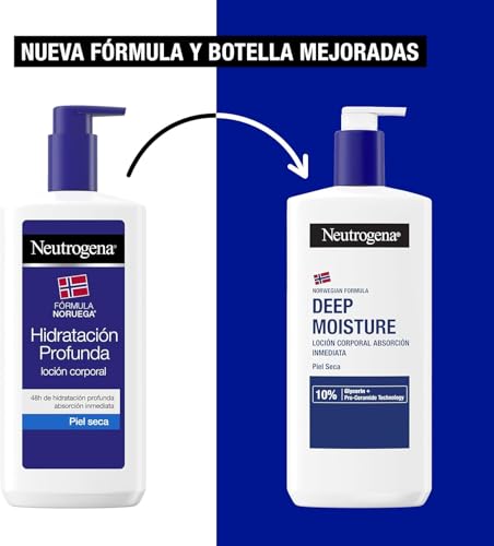 Thumbnail 5 de Neutrogena Fórmula Noruega Hidratación Profunda Loción de Absorción Inmediata (2 X 750 ml), crema hidratante corporal con Pro-Ceramida y Glicerina, para piel seca