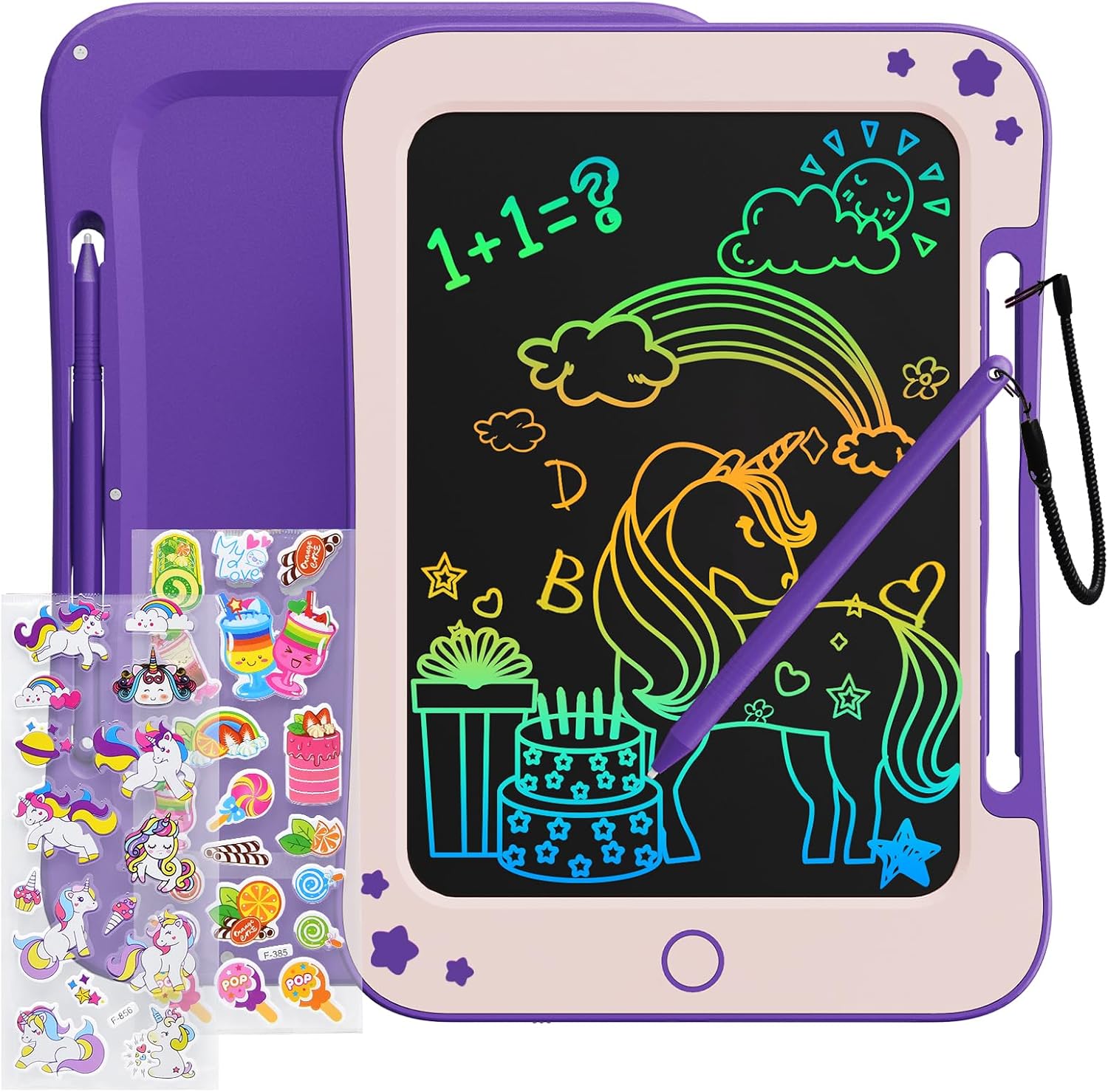 TEKFUN Tablette Dessin Enfant 8,5" Écriture LCD Violet