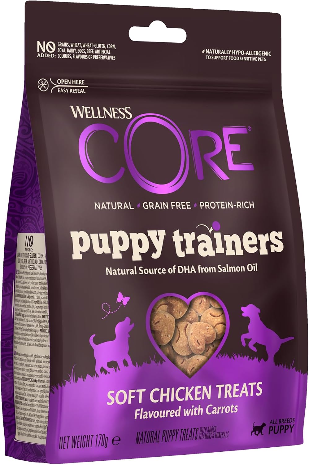 Detalle de Wellness CORE Puppy Trainers – przysmaki dla szczeniąt, kurczak i marchewka, 170 g