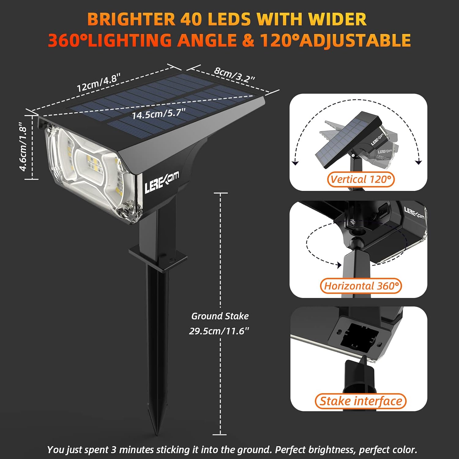 Thumbnail 6 de LEREKAM Solar Spotlights 6-Pack