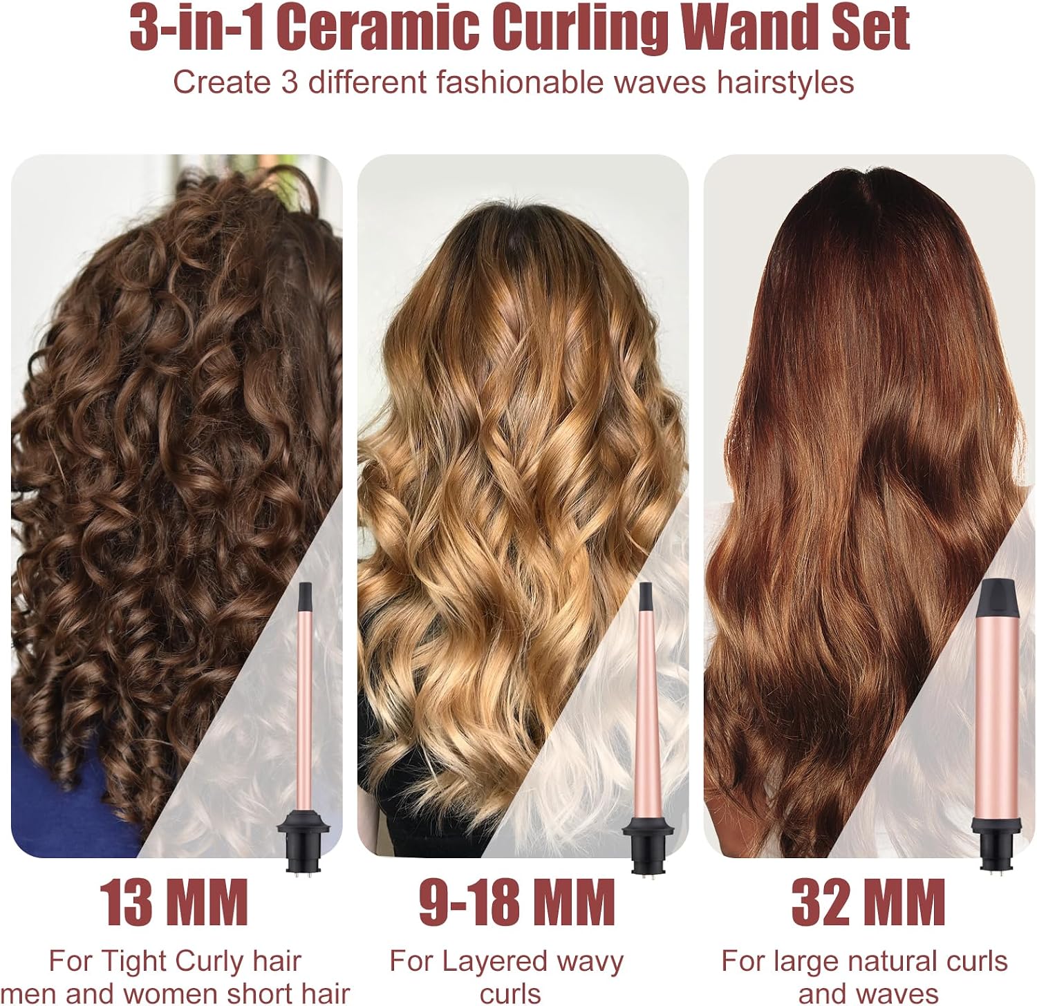 Thumbnail 1 de ORCLEENA Curling Wand 3-in-1 32mm