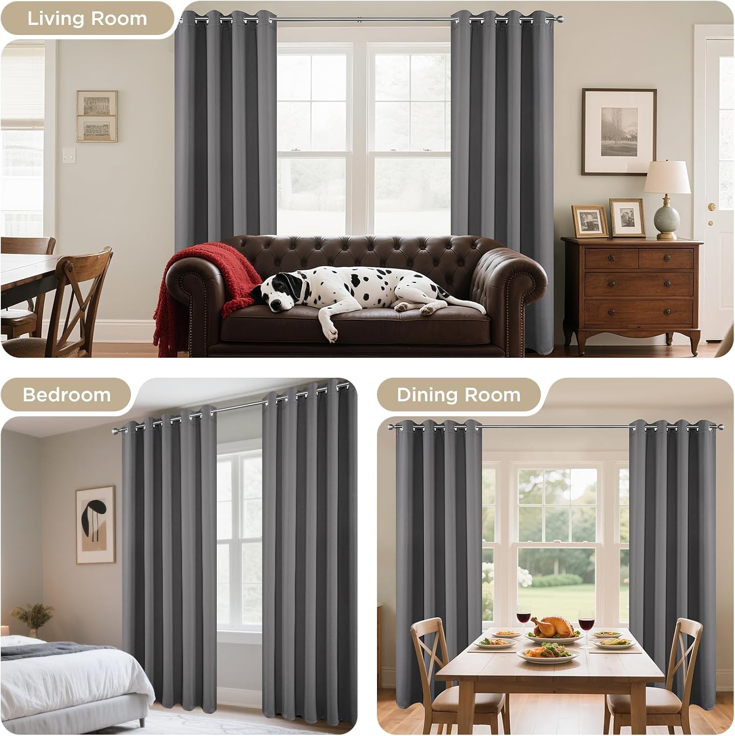 Detalle 2 de Joydeco Blackout Curtains 90-Inch