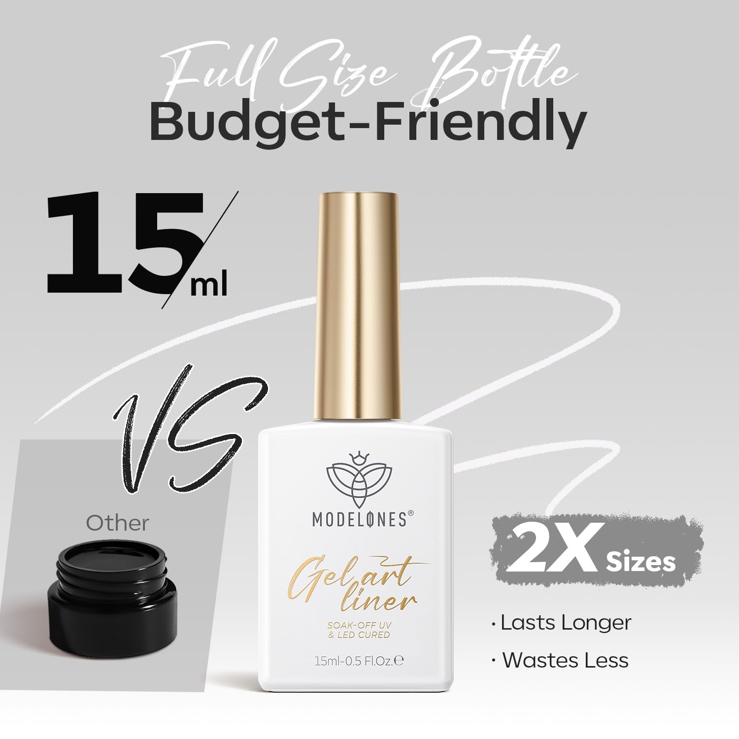 Thumbnail 5 de Modelones White French Tip Liner Gel Polish, 15 ML – Ultra-Fine Precision White Liner for French Tips & Nail Art
