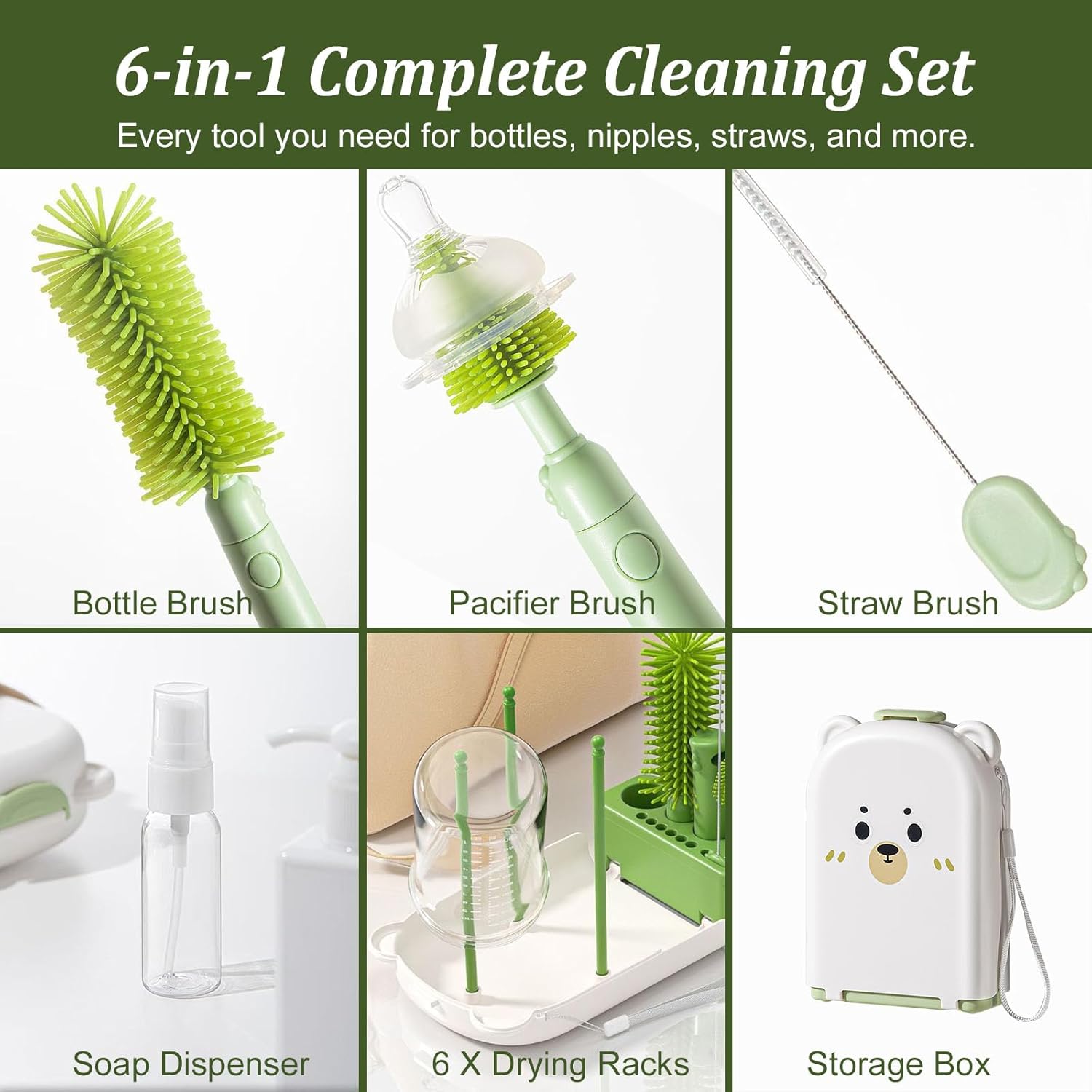 Detalle 2 de Travel Baby Bottle Cleaner Kit 6-in-1