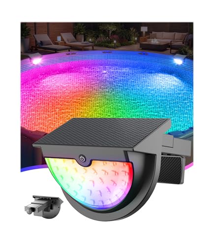 Detalle de DeeprBetter 2026: Luz solar para piscina RGB multicolor, IP68, instalación cero
