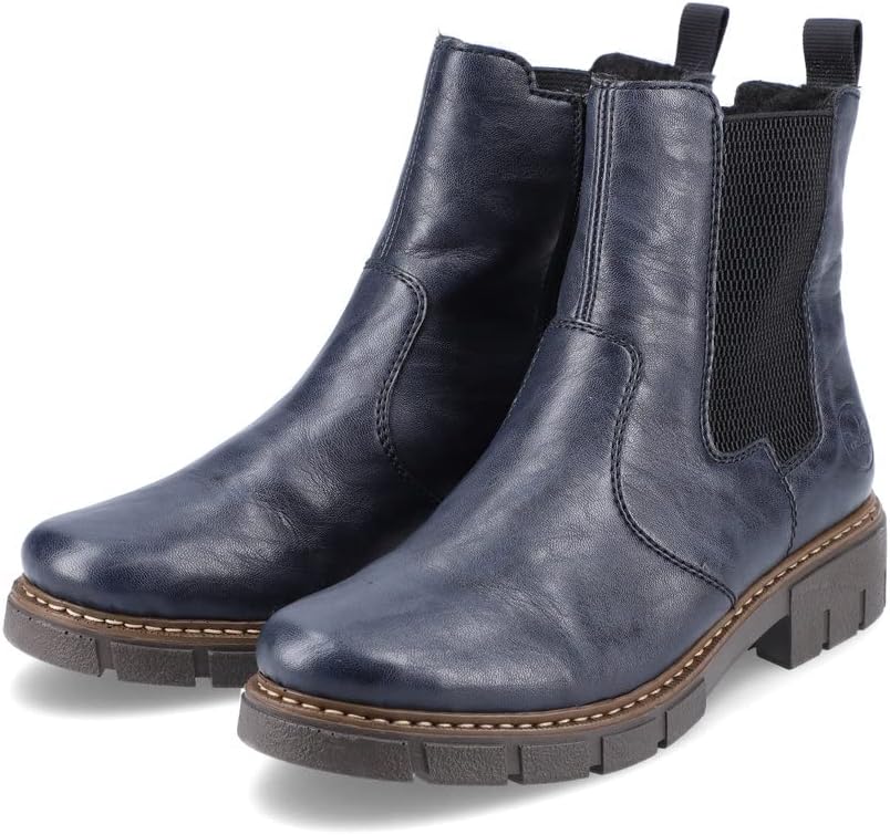 Detalle 2 de Rieker Z3561 Women's Chelsea Boots, Dark Blue with Warm Lining