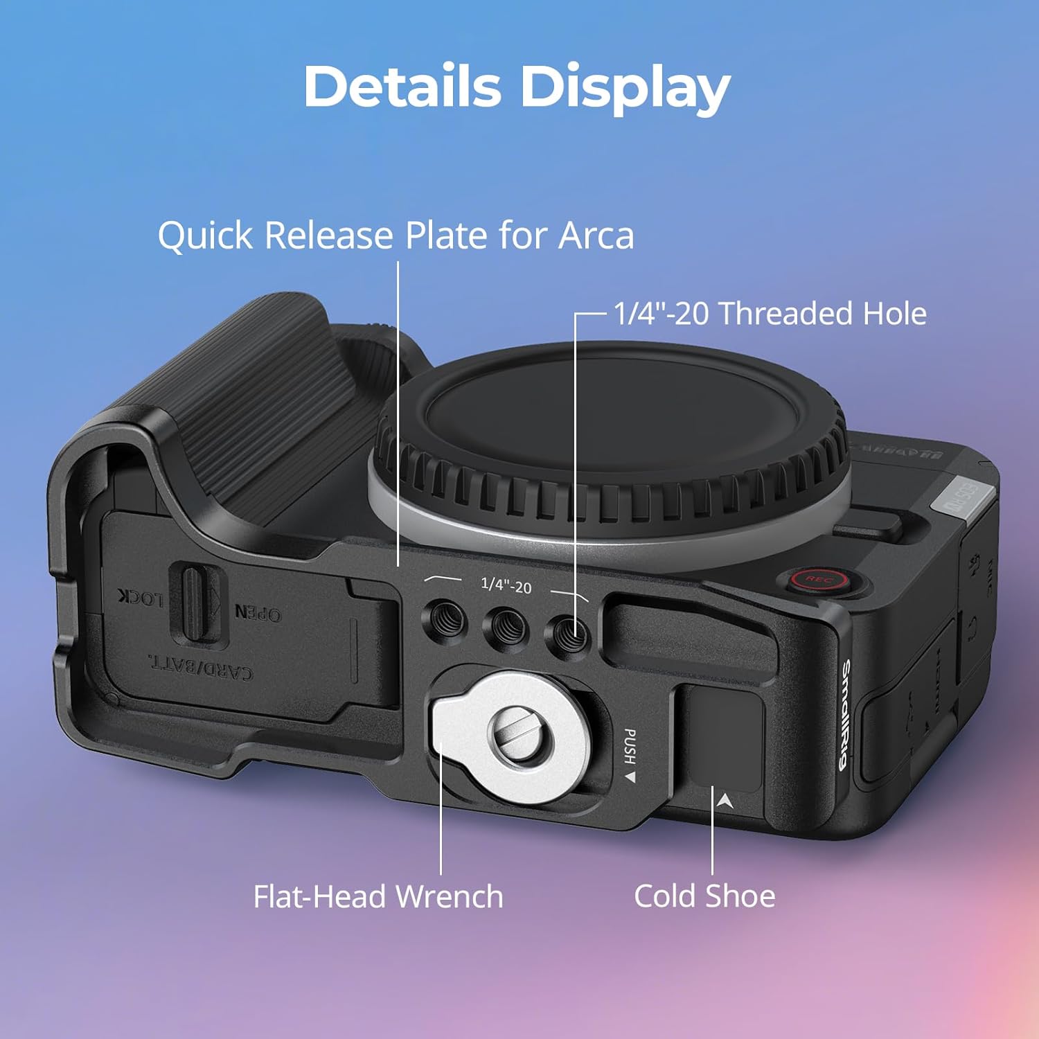 Thumbnail 6 de SmallRig R50 V L-Shape Handgrip (5429) with Arca quick release plate for Canon R50 V