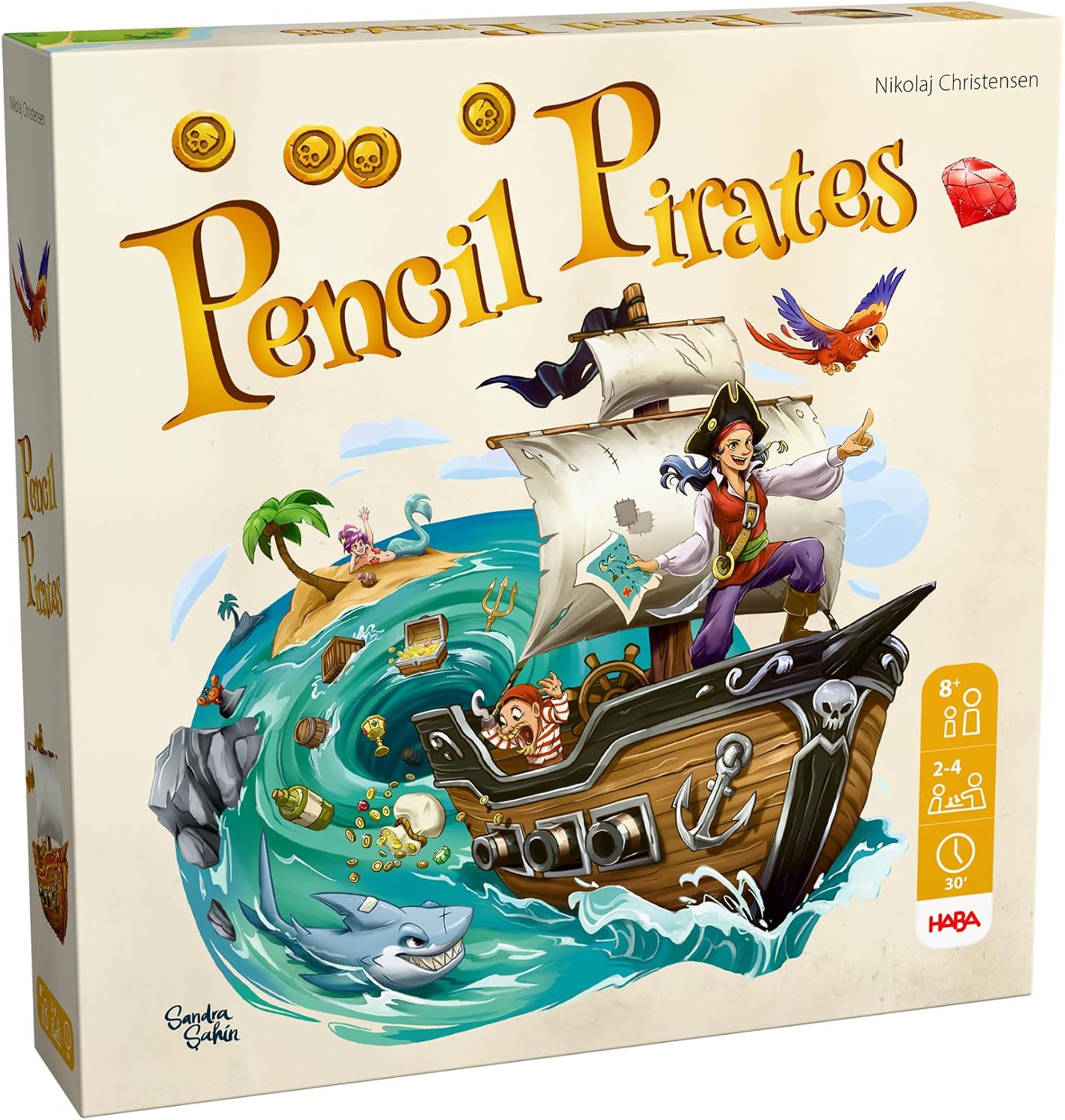 Detalle de HABA Pencil Pirates – Piratenabenteuer für die ganze Familie