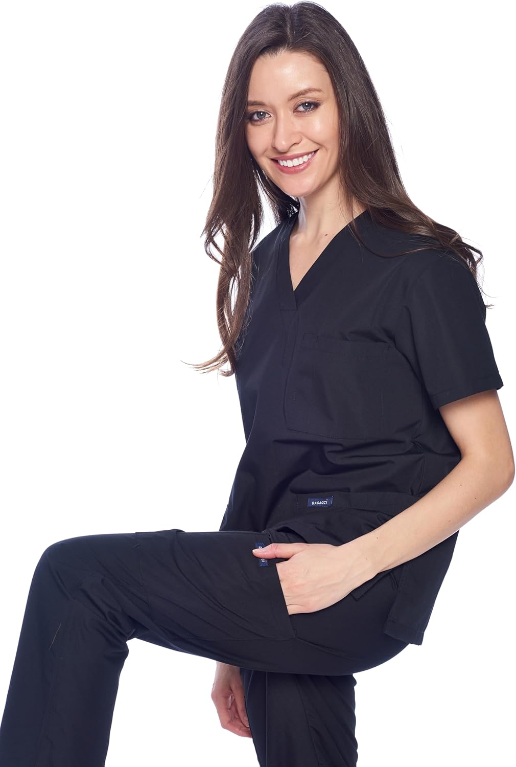 Thumbnail 3 de Dagacci Scrubs Medical Uniform Set 5-Pocket Top & Pants