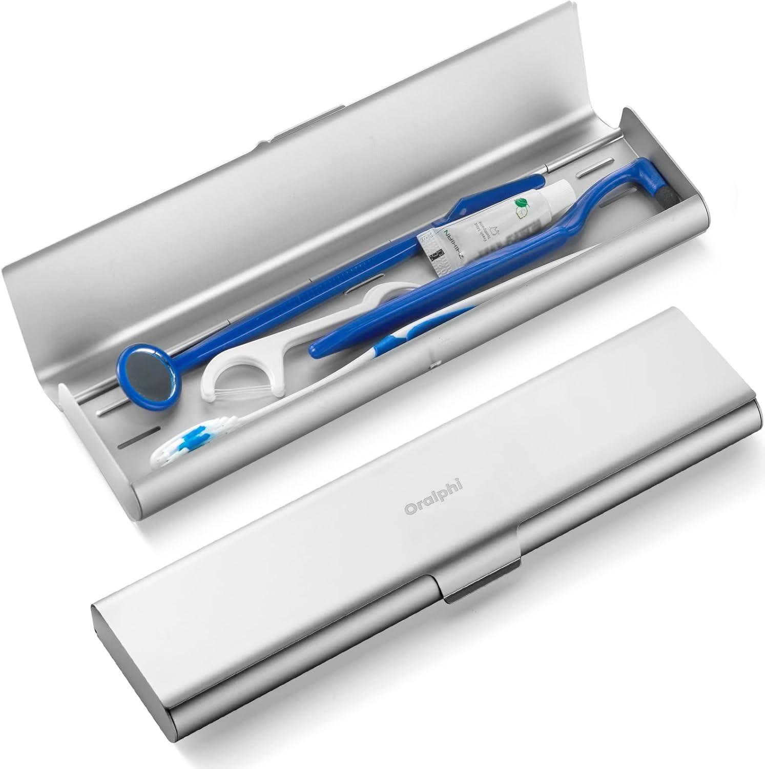 Oralphi Wider Aluminium Toothbrush Case – Durable Travel organiser for Manual Toothbrushes