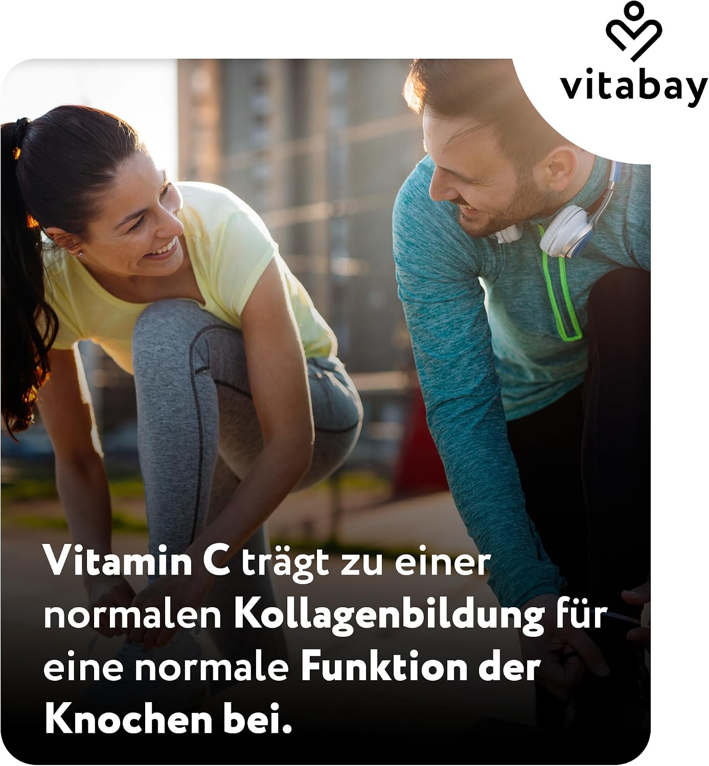 Detalle de Vitabay Vitamin C 1000 mg – 500 vegane Time-Released Tabletten mit Depot-Effekt