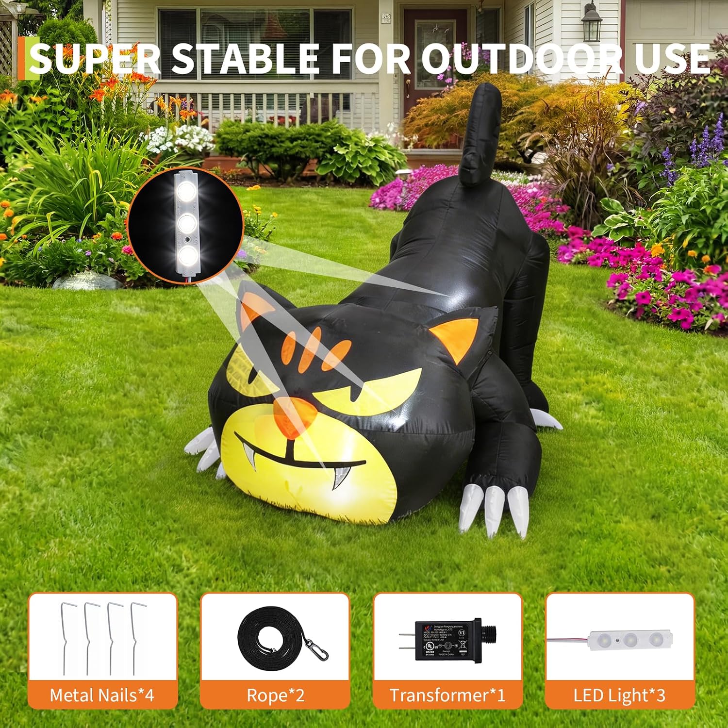 Detalle de WildVenture inflatable Halloween decoration 7 ft