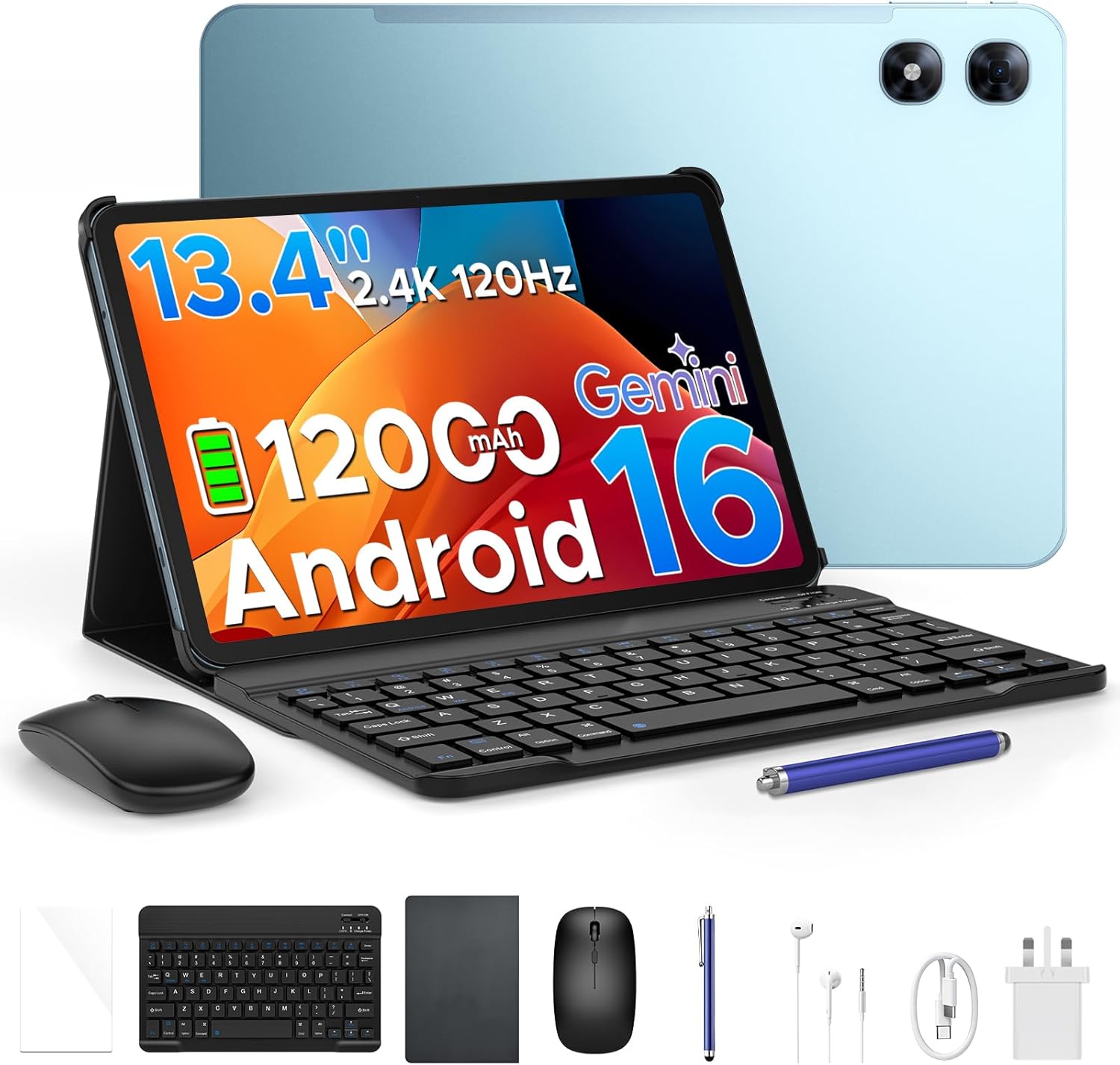 Detalle de P13 Pro 13.4 Inch Large Tablet with Android 16, Gemini AI and 4G Dual SIM
