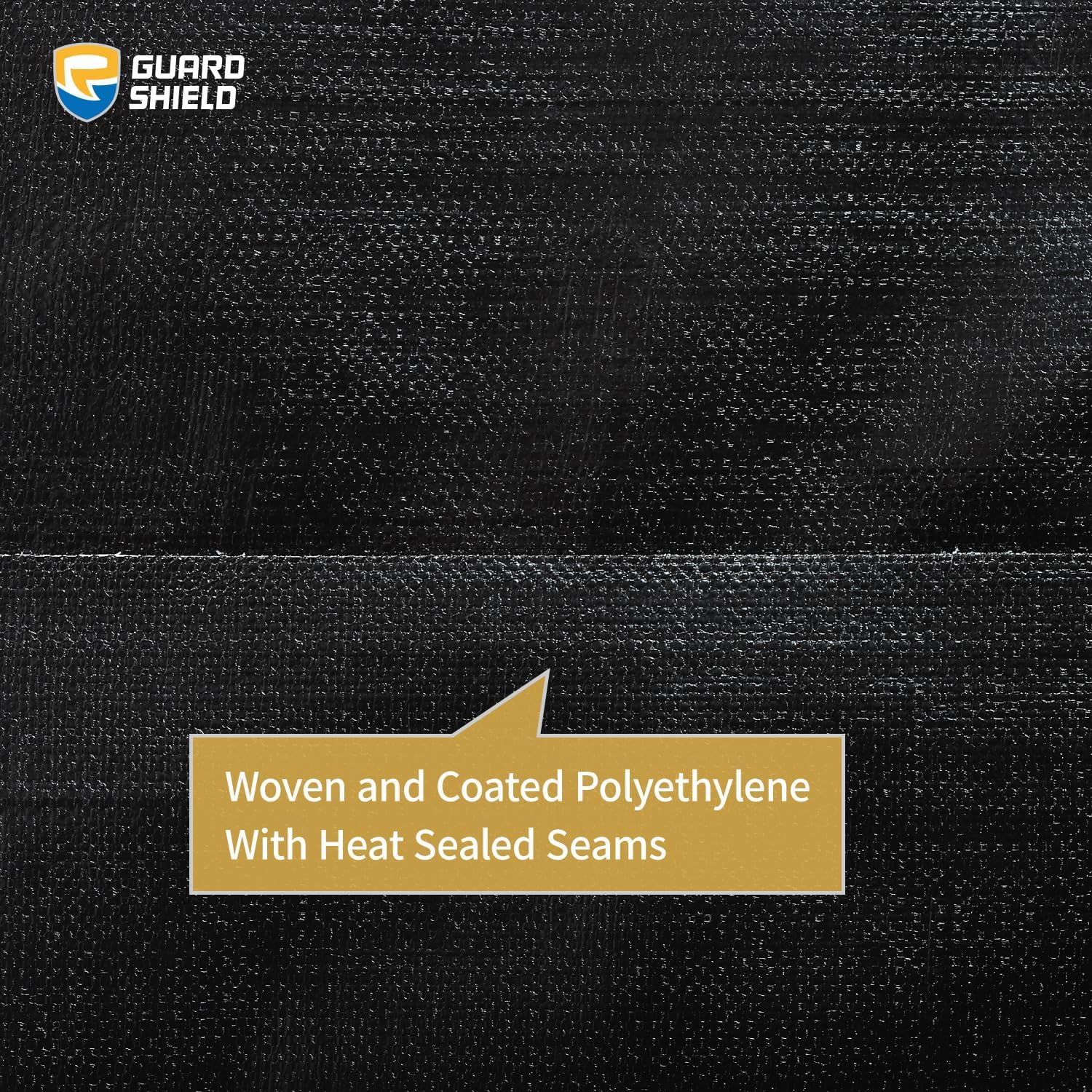 Thumbnail 4 de GUARD SHIELD Super Heavy Duty Black/Silver Tarp Cover (16x16 ft) 16mil Thick