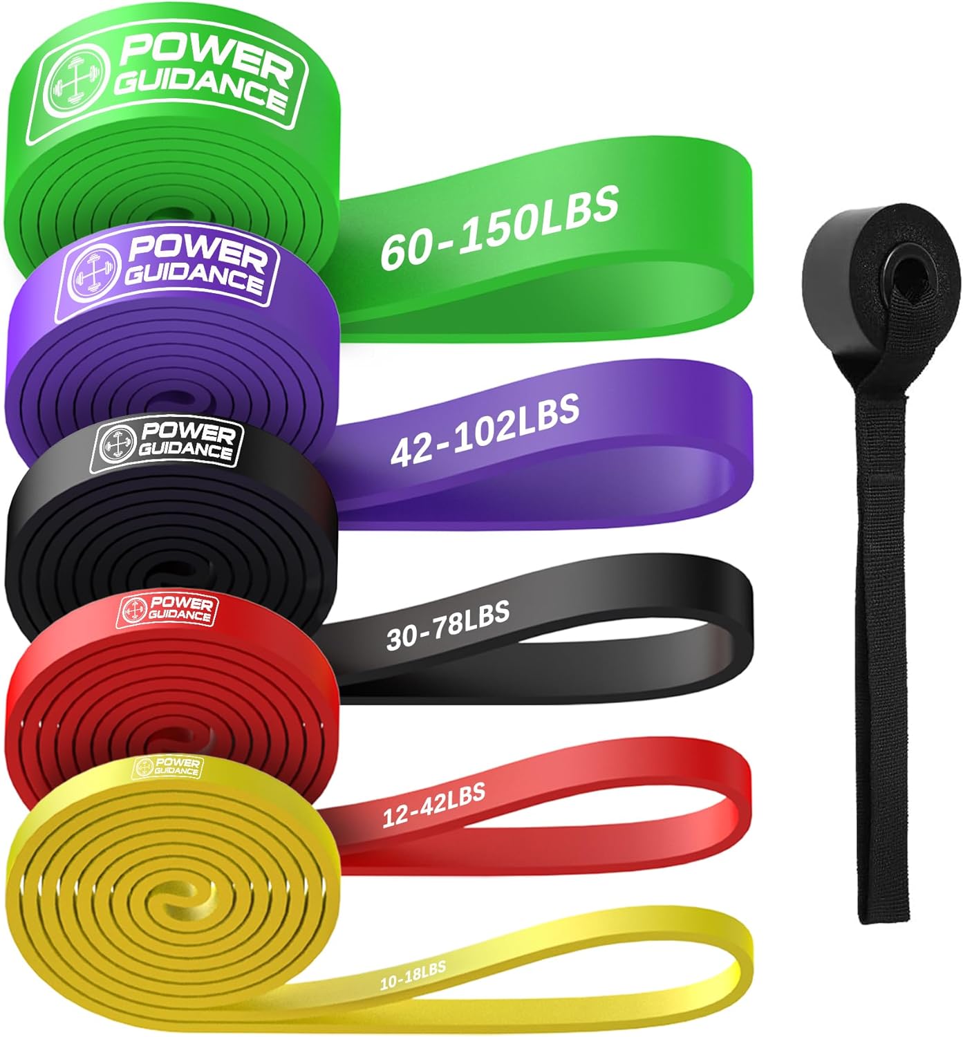 Detalle de POWER GUIDANCE Resistance Bands, 5-Level Pull-Up and Workout Set