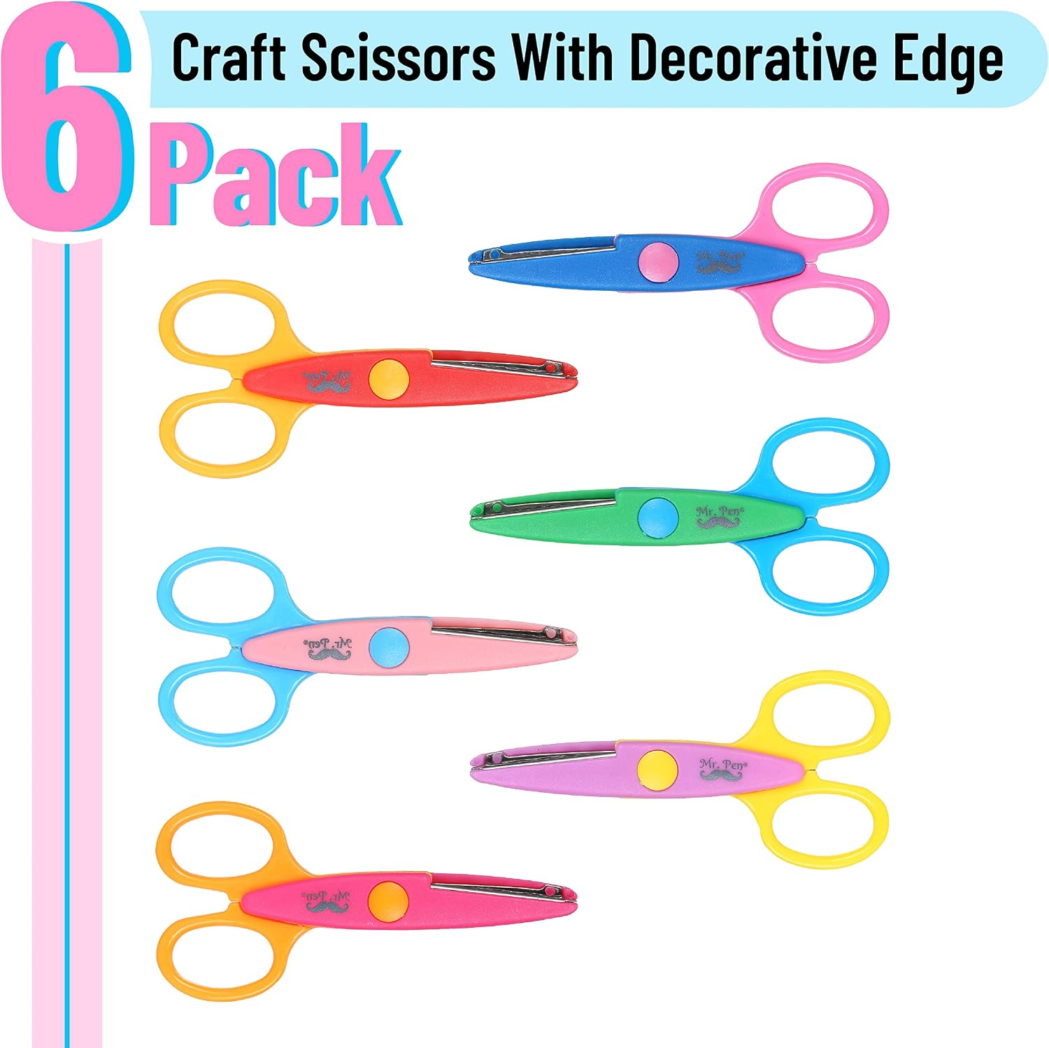 Thumbnail 1 de Mr. Pen Decorative Edge Craft Scissors, 6-Pack
