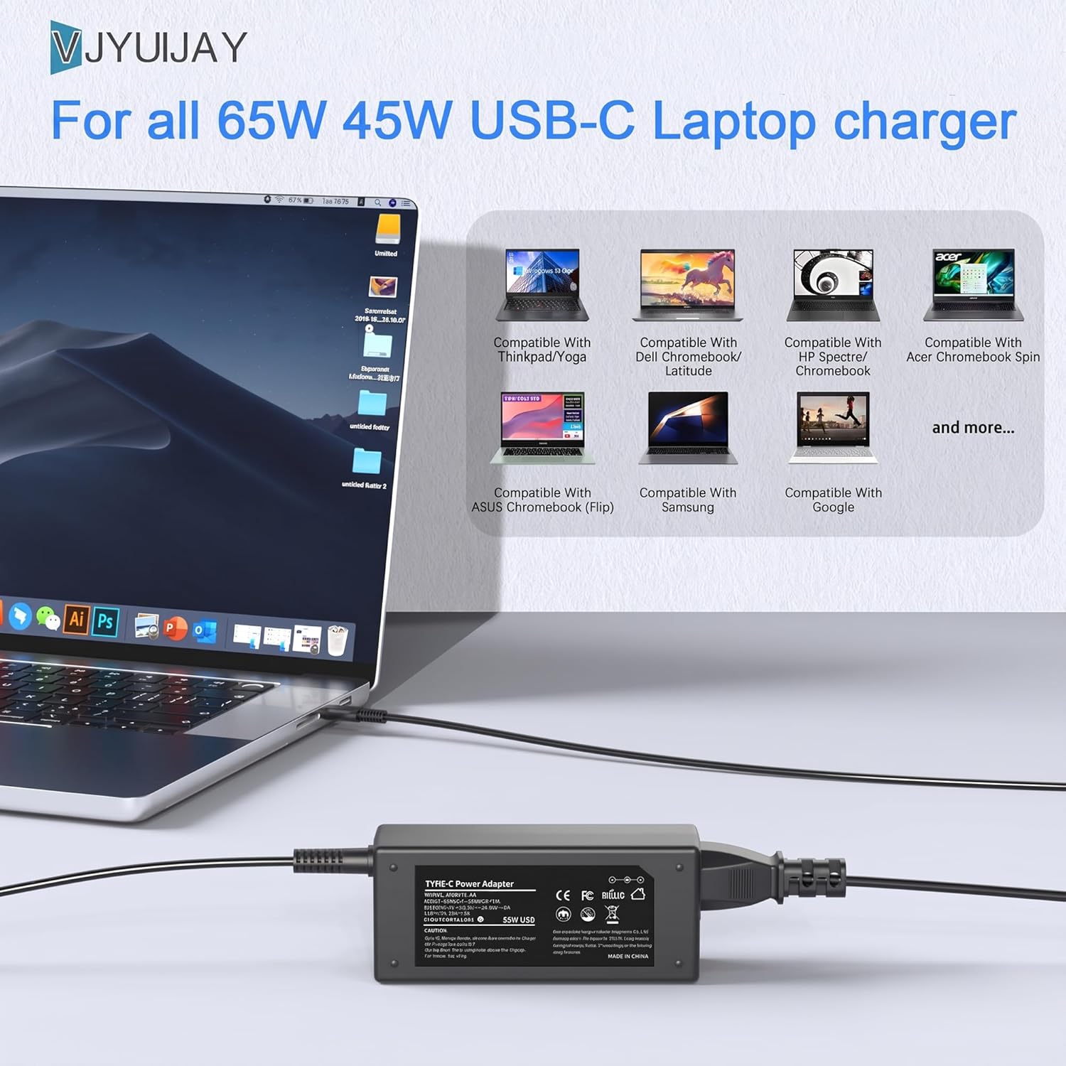 Thumbnail 6 de VJYUIJAY 65W USB C Laptop Charger