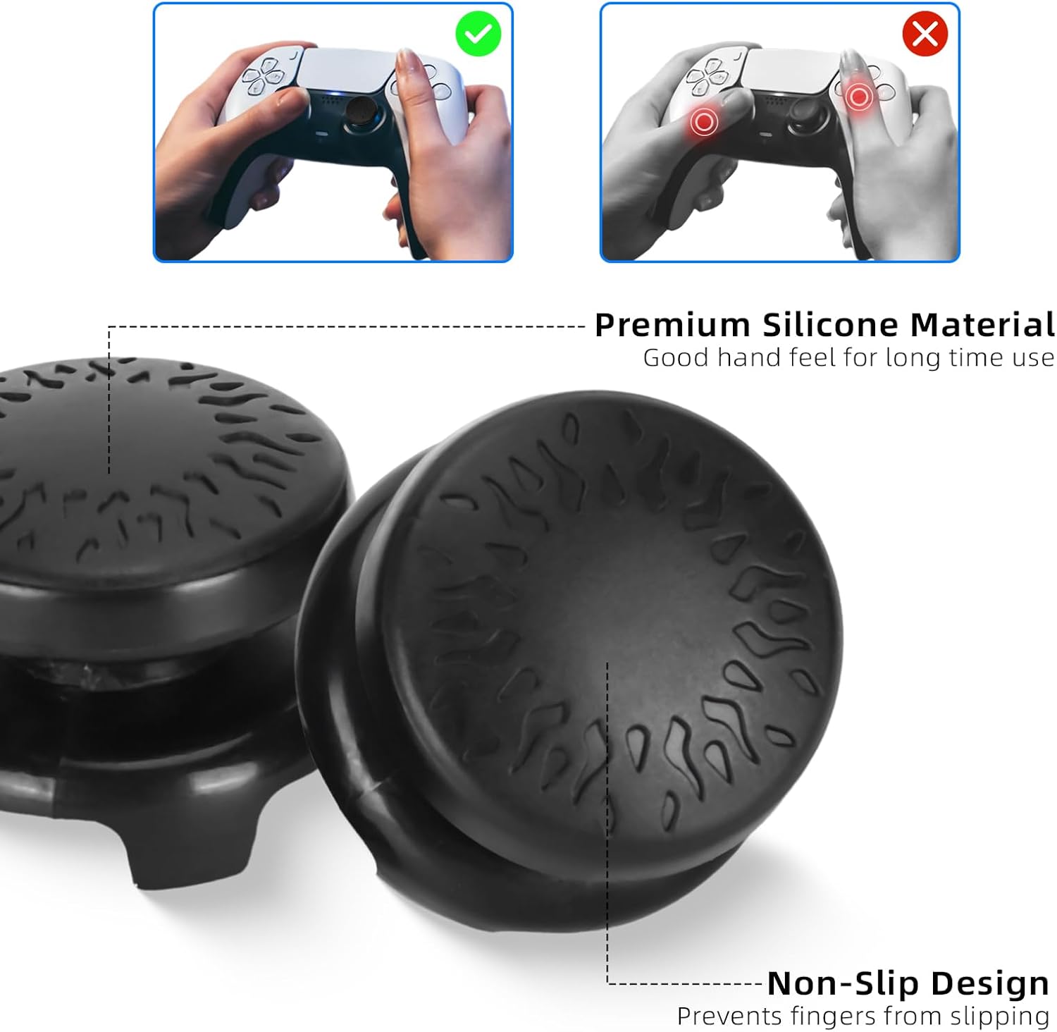Thumbnail 1 de Kelepu Thumb Grips: Silicone Thumb Stick Grips Caps (2 Pack) for Improved Aim and Comfort