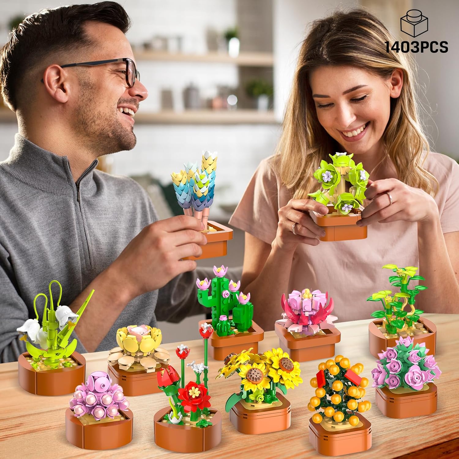 Detalle 2 de 12 Pack Succulents Mini Building Set 3.6mm