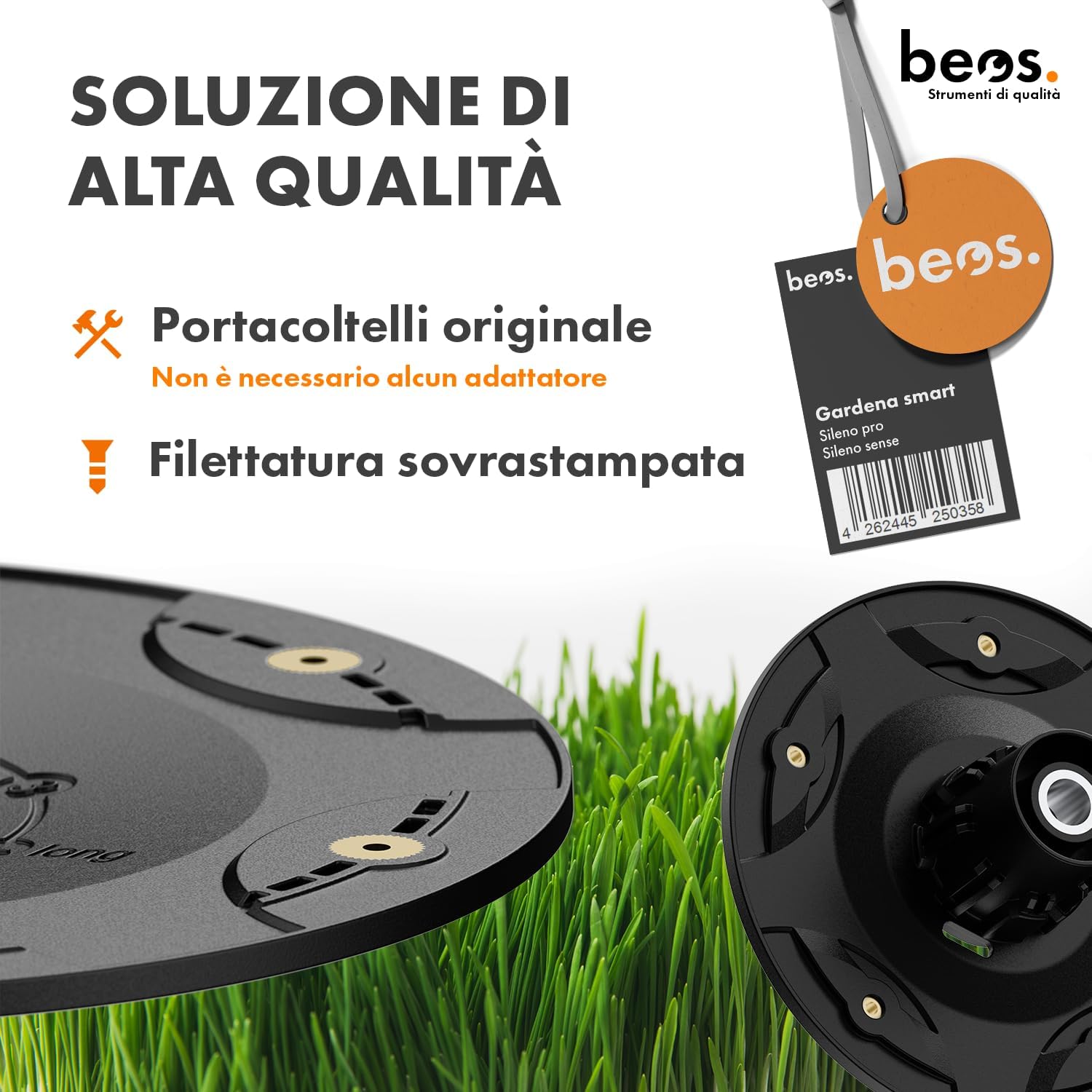 Thumbnail 4 de BEOS Disco di tuning per robot tosaerba (5 lame) per Gardena Smart Sileno Pro & Sense da Ø 142 mm