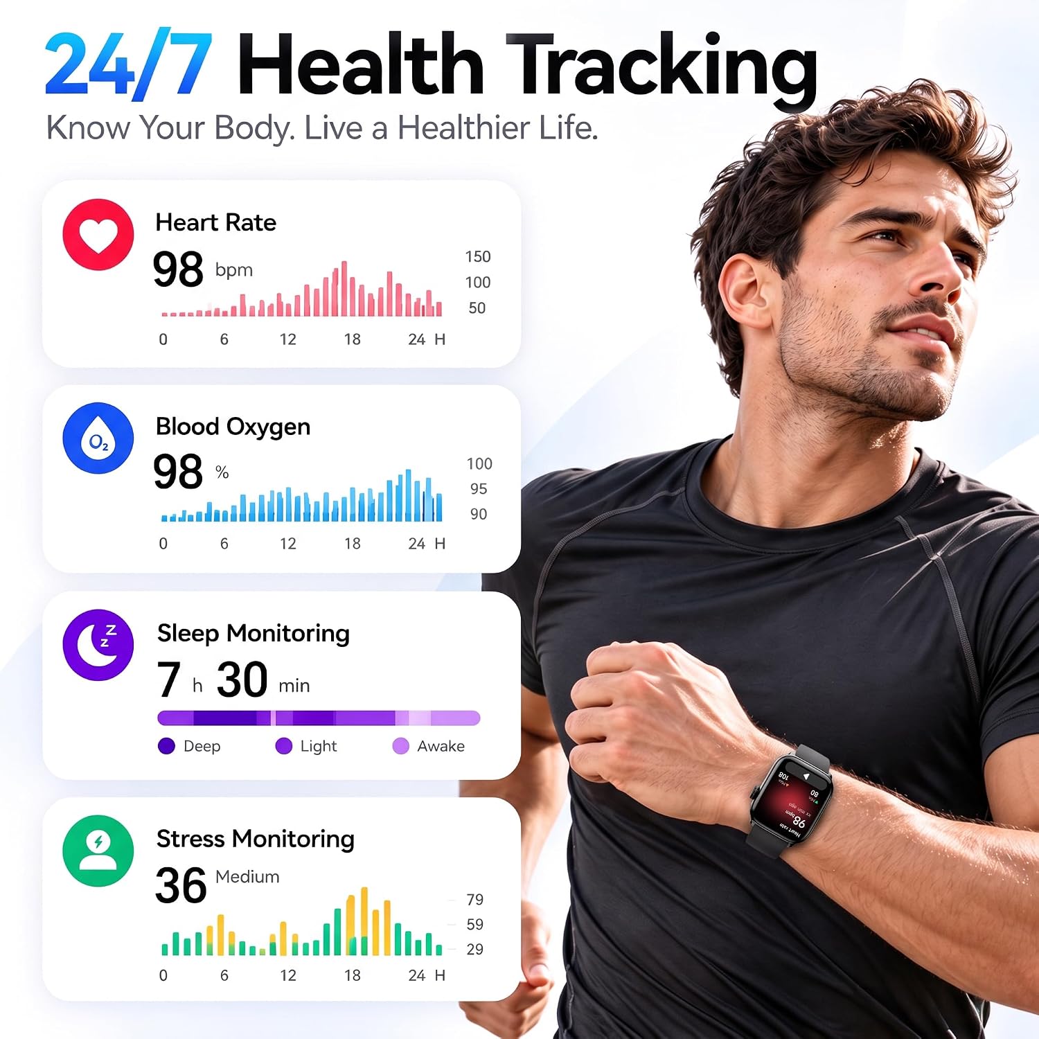 Thumbnail 3 de Motivaris TGW02 Smart Watch with 1.83-inch AMOLED Screen and Bluetooth Calling