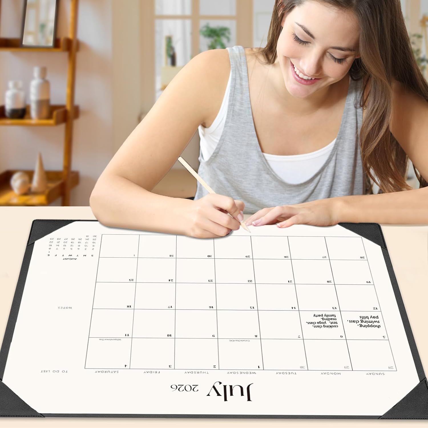 Thumbnail 1 de Adronix DC-22-17 Desk Calendar with 22 x 17-Inch Desk Mat, July 2026–December 2027