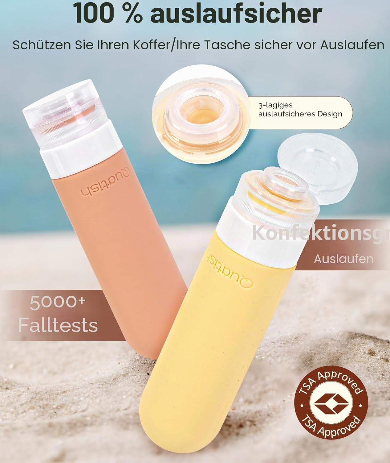 Detalle 2 de Quatish Reiseflaschen 90 ml Set