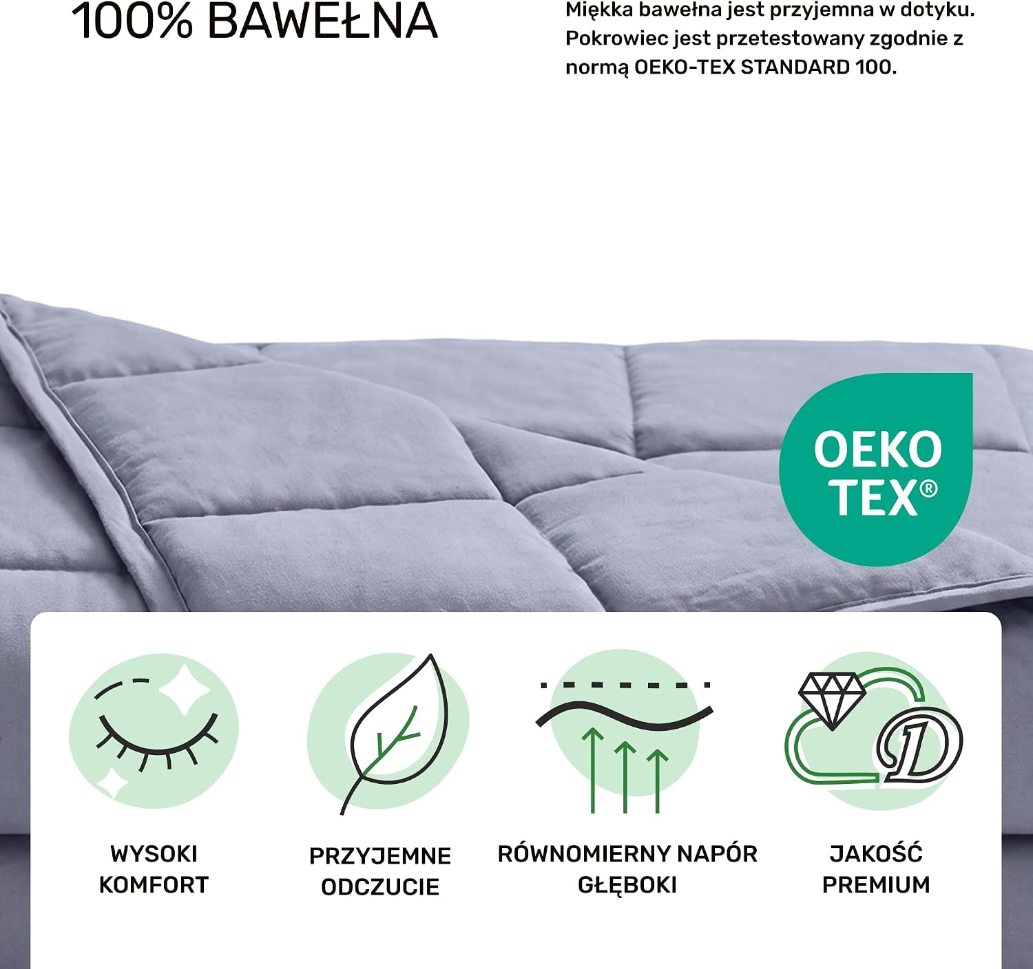 Detalle de Dailydream DD11WBKParents_BE – koc obciążeniowy 135 × 200 cm, 4,5 kg