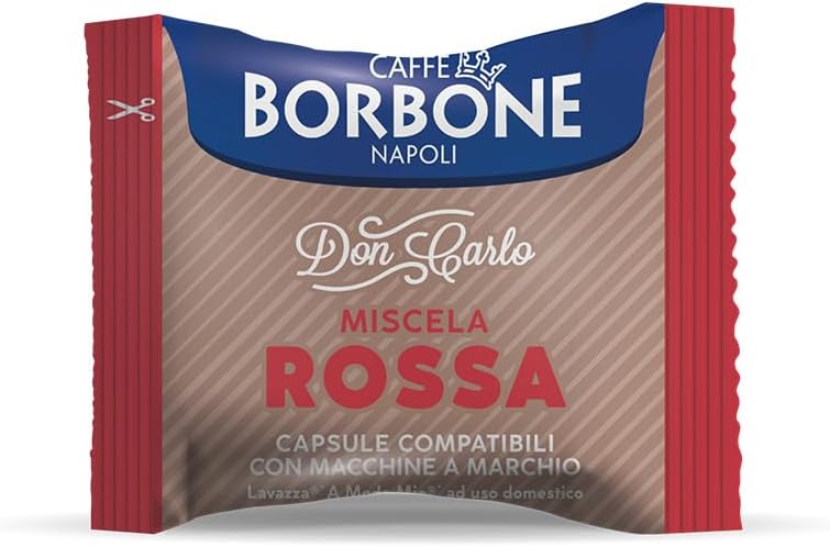 Detalle 2 de Caffè Borbone Don Carlo, Miscela Rossa – 50 Capsule compatibili Lavazza A Modo Mio