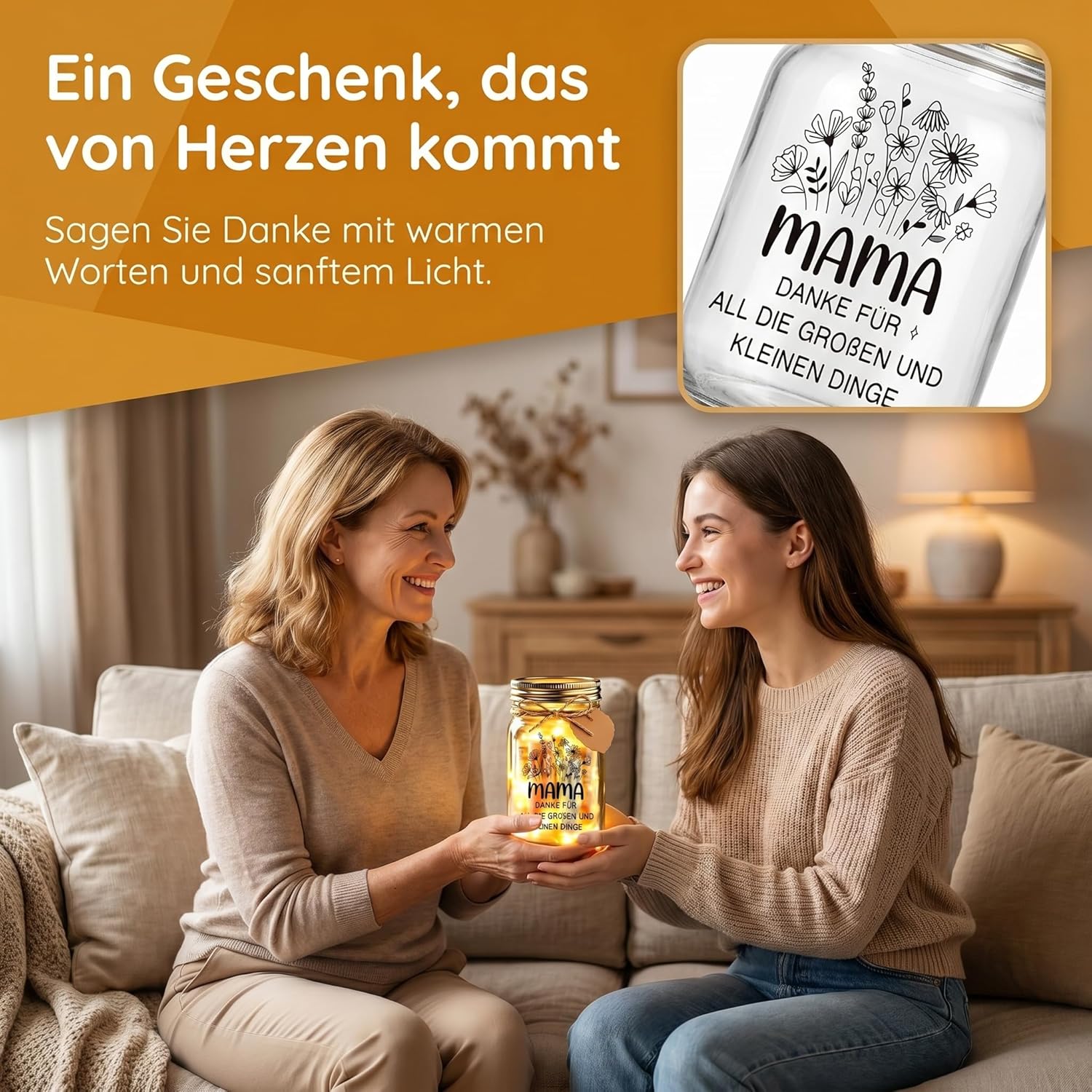 Thumbnail 1 de Johiux LED-Flaschenlicht – Geschenkidee für Mama von Tochter/ Sohn