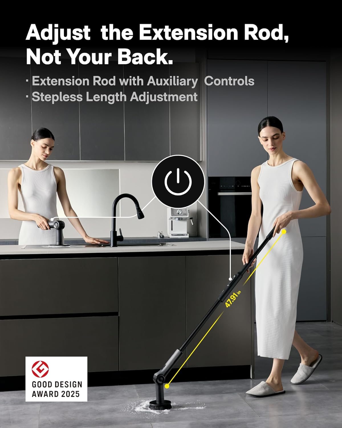 Thumbnail 5 de HOTO Flexi™ Electric Cleaning Brush 36–136cm
