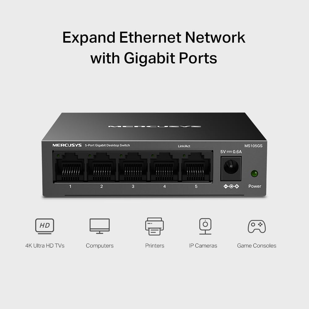 Thumbnail 5 de Mercusys MS105GS 5-Port Gigabit Switch