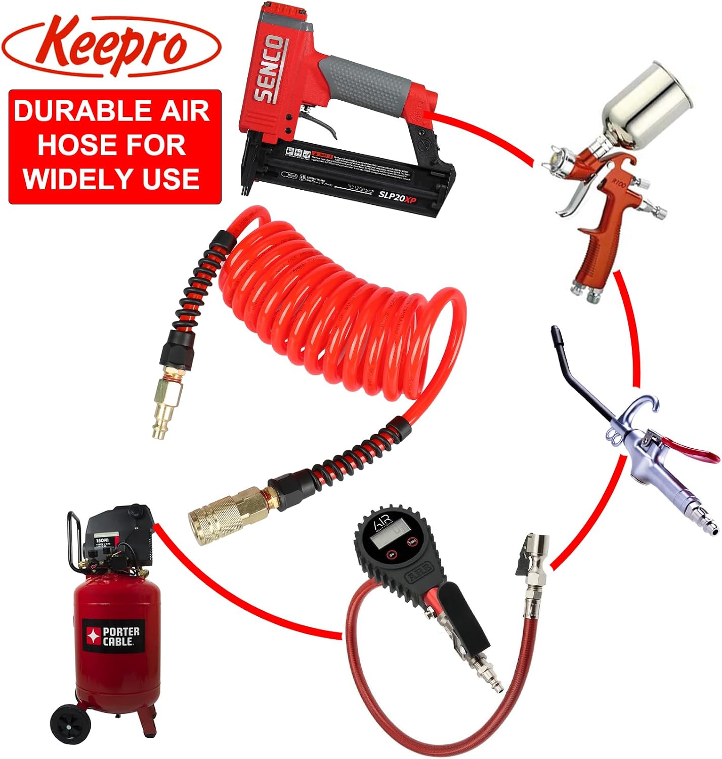 Detalle 2 de Keepro Polyurethane Air Hose, 50 Feet