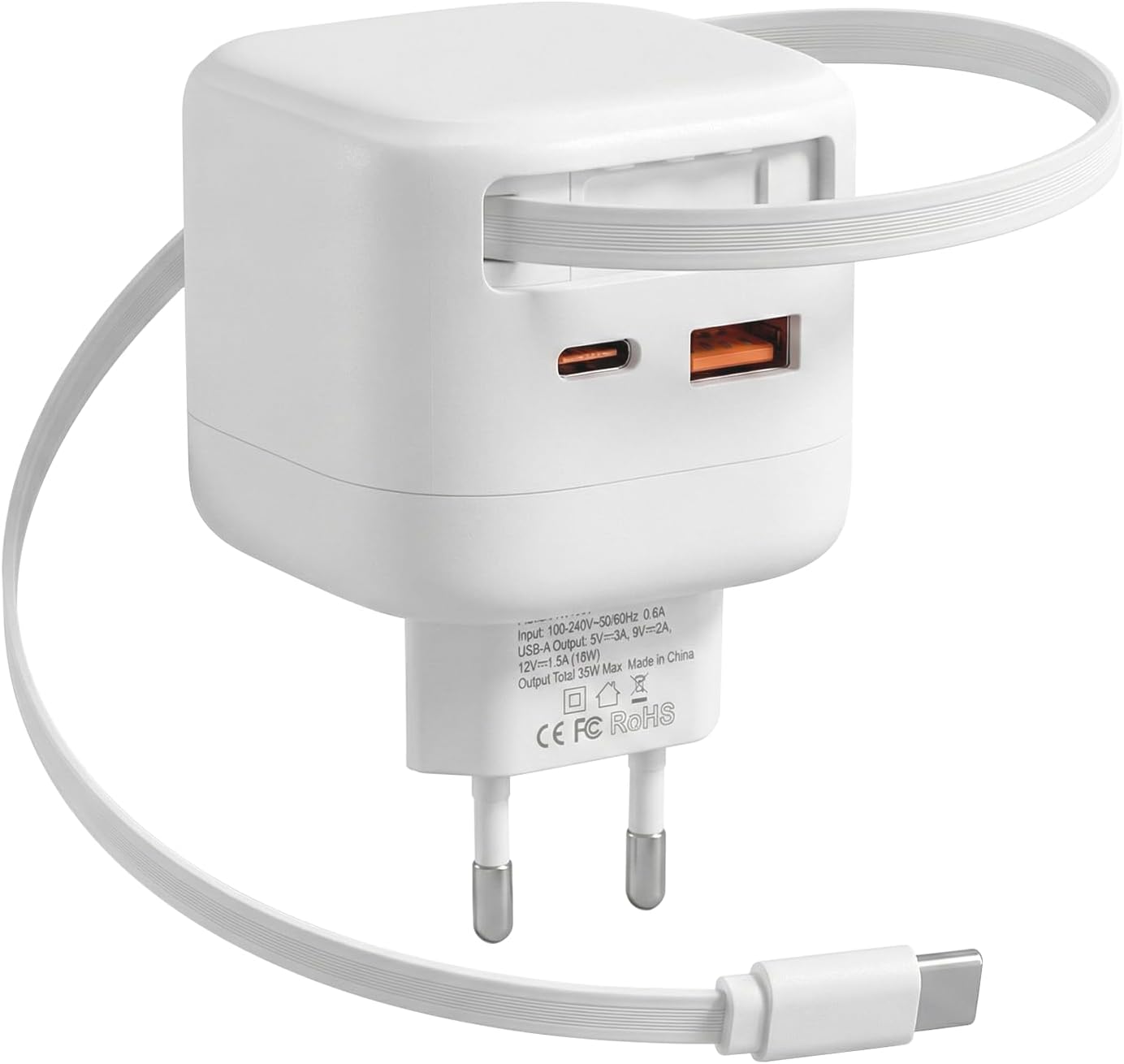 Detalle de Carehabi Caricatore USB C GaN 35W 3 Port