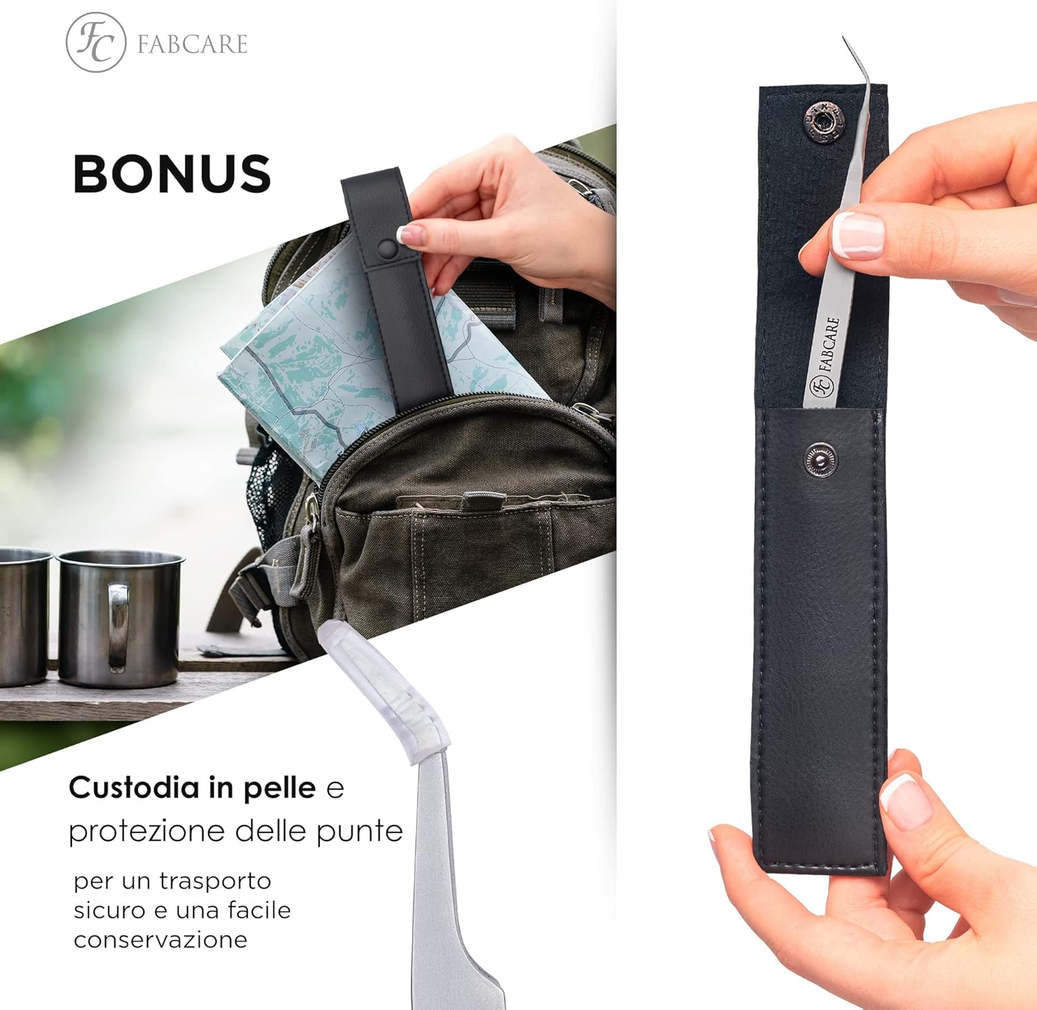 Thumbnail 6 de FABCARE 2 in 1 Pinza per zecche con uncino – custodia, eBook e scheda rilevamento