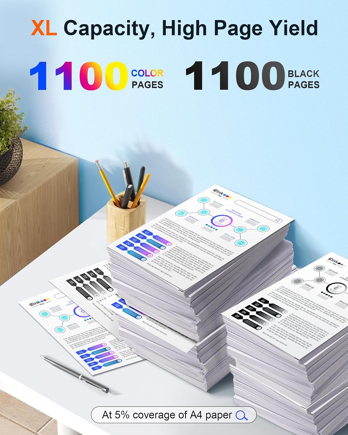 Detalle de E-Z Ink Pro Replacement for 812xl Remanufactured Ink Cartridge 8-Pack
