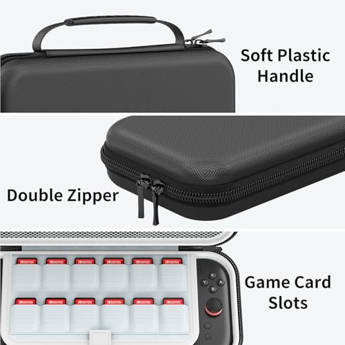 Detalle de HEYSTOP Custodia per Nintendo Switch 2: viaggio protetto con grande capacita e 18 slot per giochi