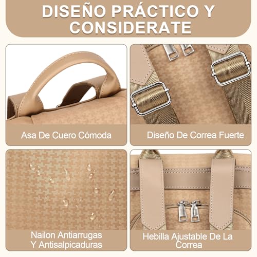 Thumbnail 8 de Mochila Eshow antirrobo para mujer, convertible en bandolera o bolso de mano