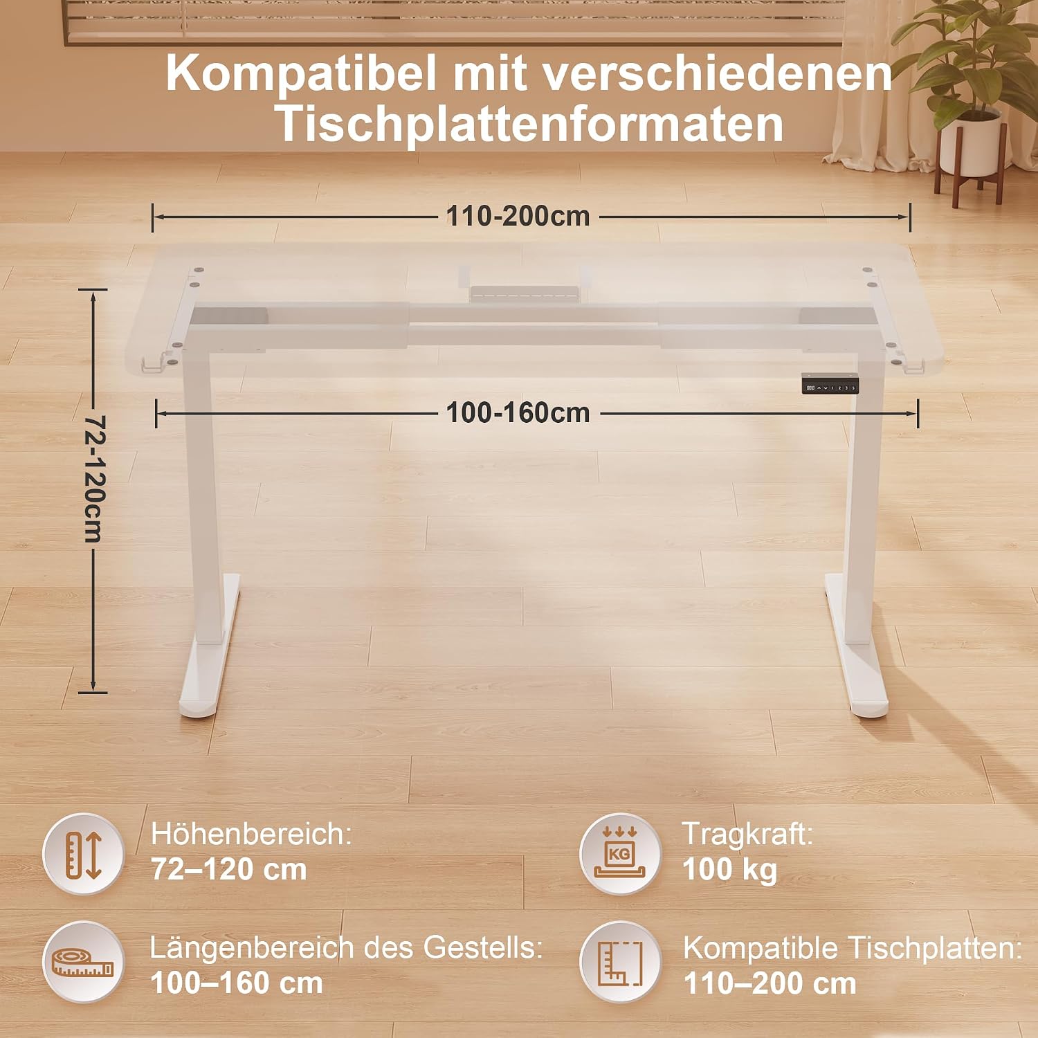 Thumbnail 1 de Homall Schreibtischgestell elektrisch 100 kg
