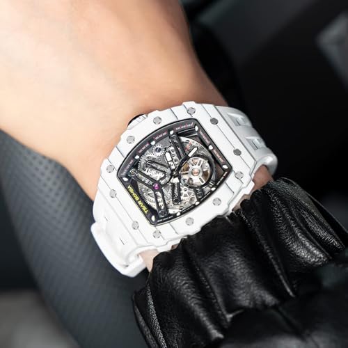 Detalle 2 de TSAR BOMBA Montres automatiques pour Homme – Montre de Luxe avec verre saphir et mouvement mécanique