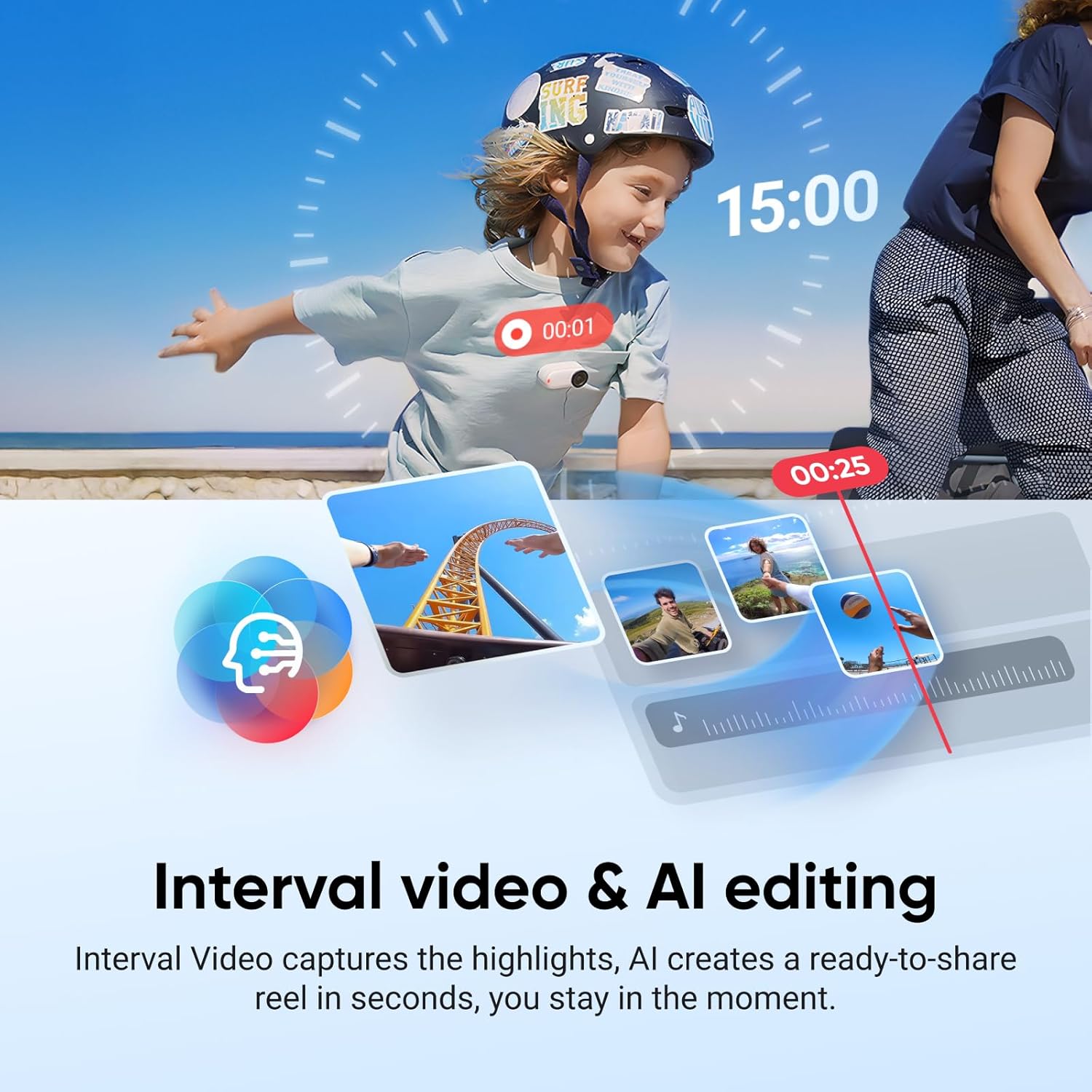 Thumbnail 6 de Insta360 GO 3S 64GB (Arctic White) — tiny 4K action vlogging camera with hands-free POVs and stabilisation