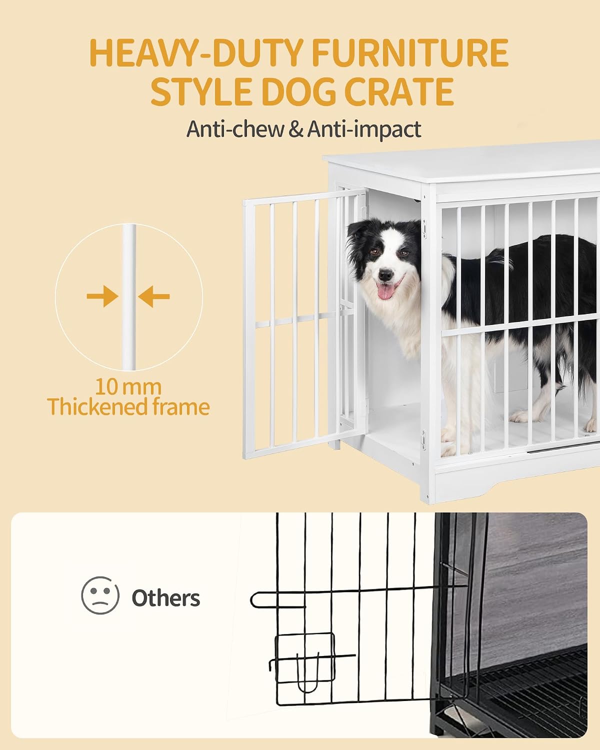 Detalle de Hzuaneri Hundekäfig Möbel 110 cm