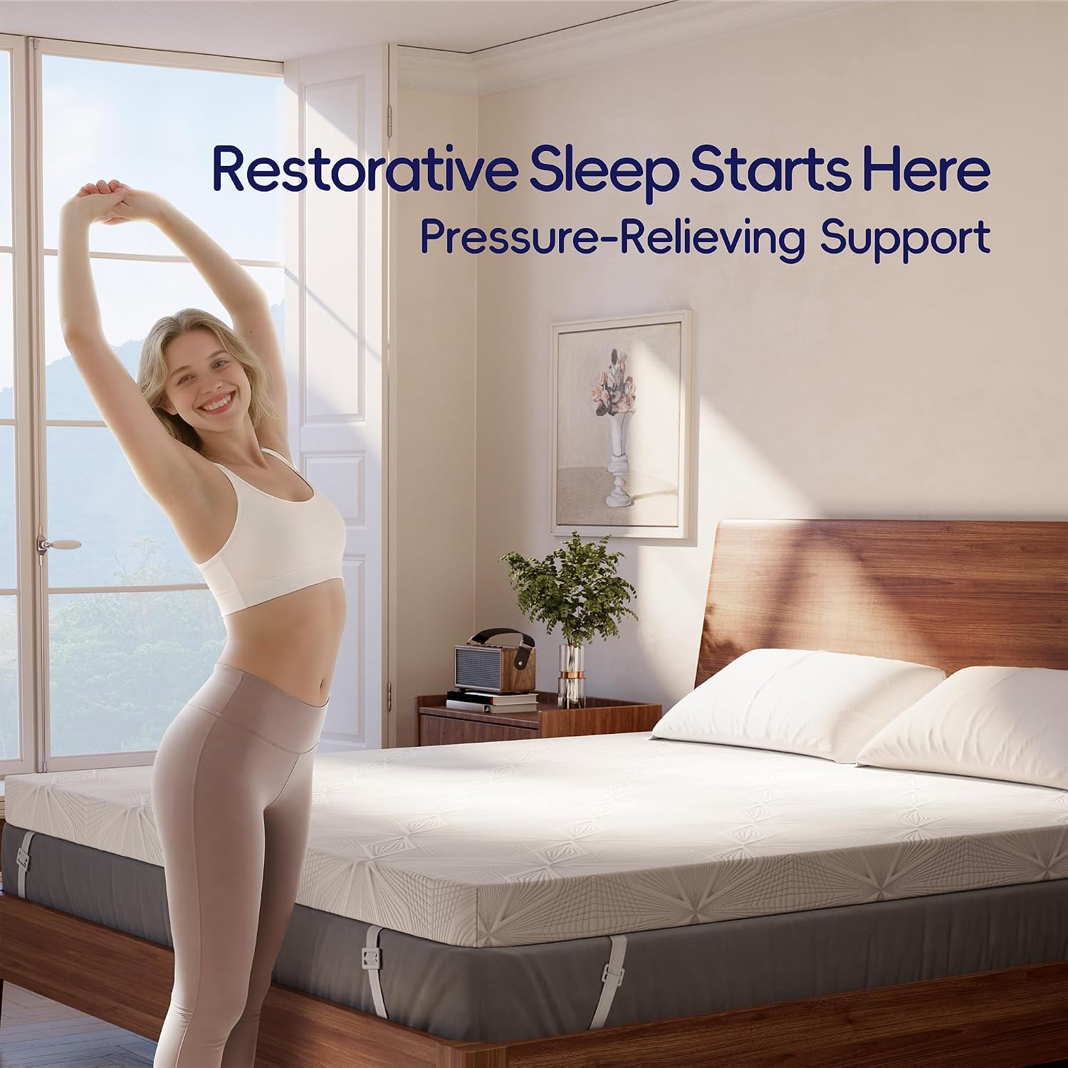 Detalle 2 de Ballad Gel Memory Foam Mattress Topper, 3 Inch