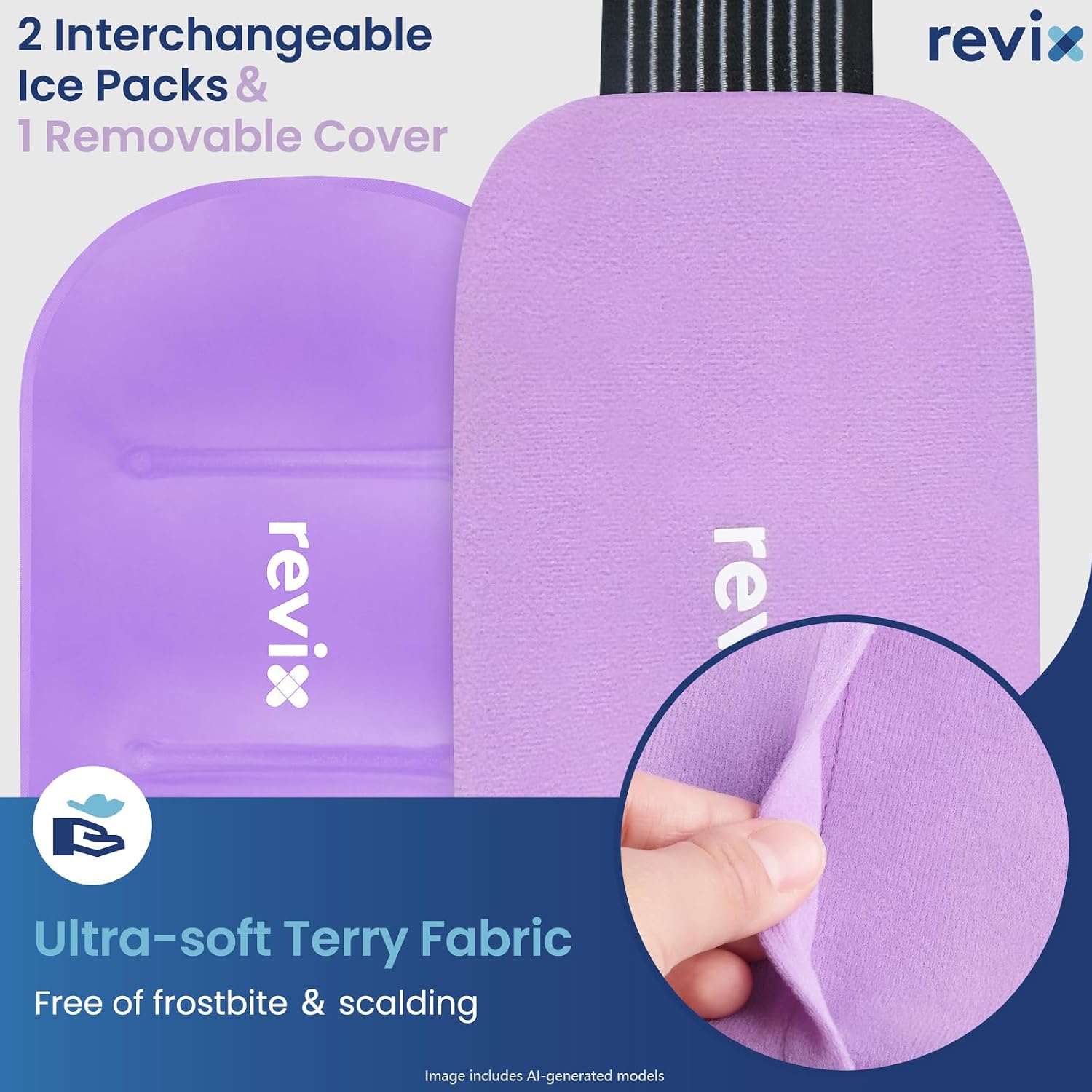 Detalle de REVIX Reusable Gel Ice Packs 12" x 6