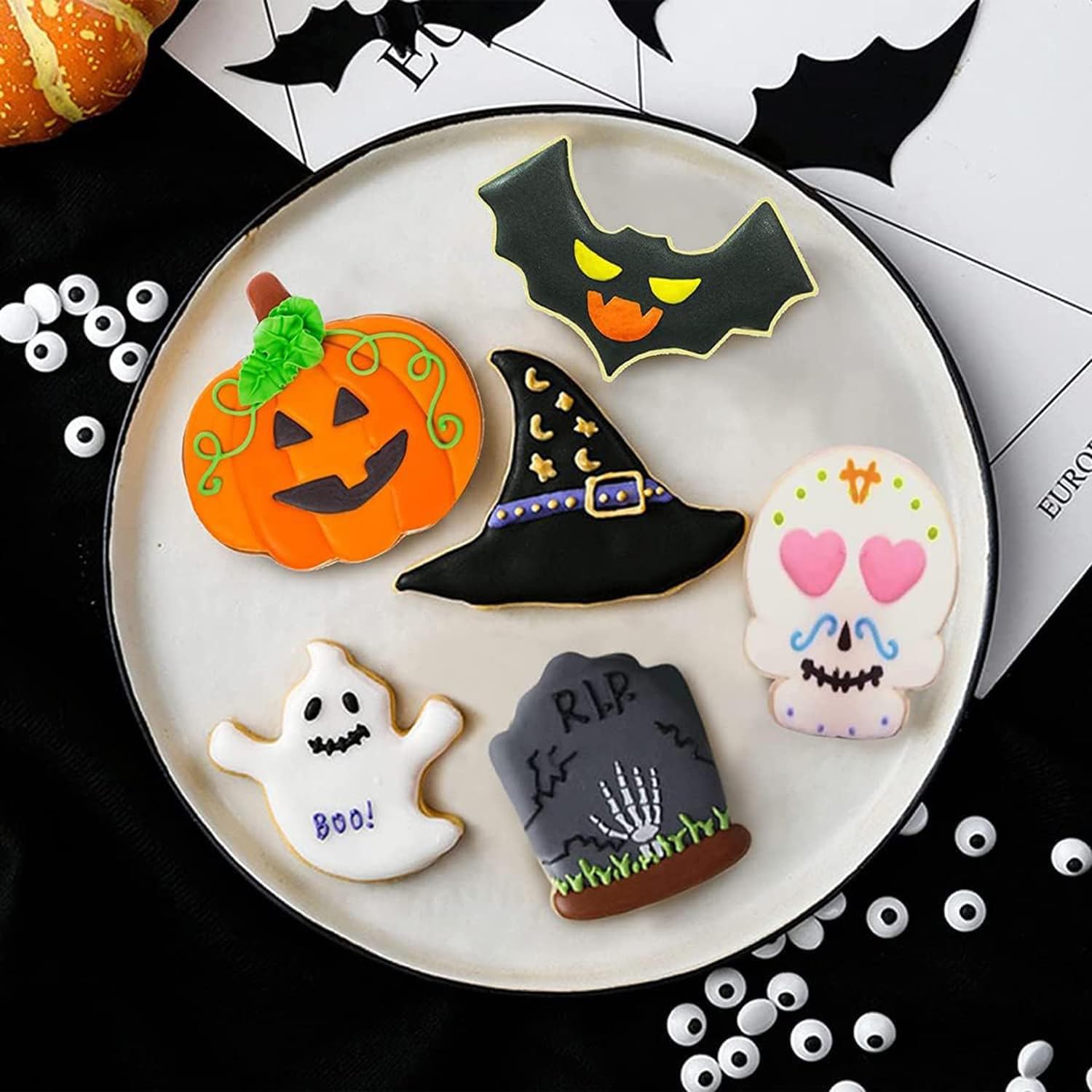 Detalle 2 de GUO-YING GY-WM – foremki do ciastek, 10 wzorów Halloween ze stali nierdzewnej