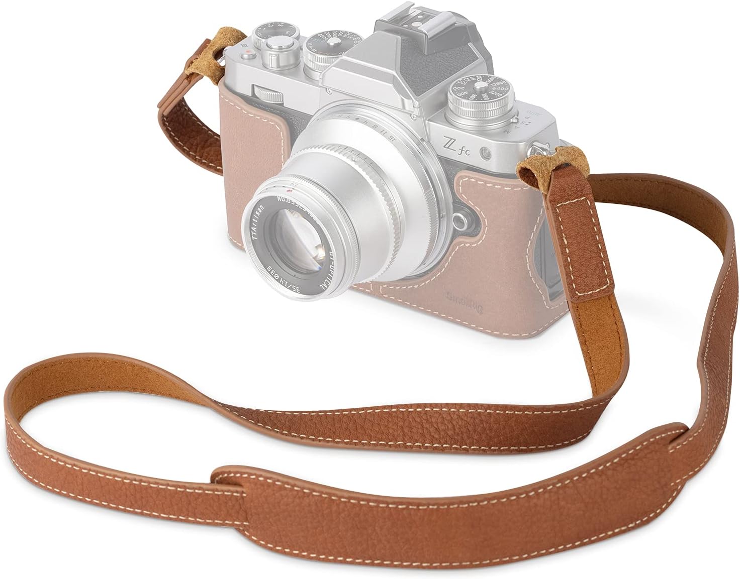 Detalle de SMALLRIG Sangle pour appareil photo en cuir véritable 3485 (bandoulière vintage marron)