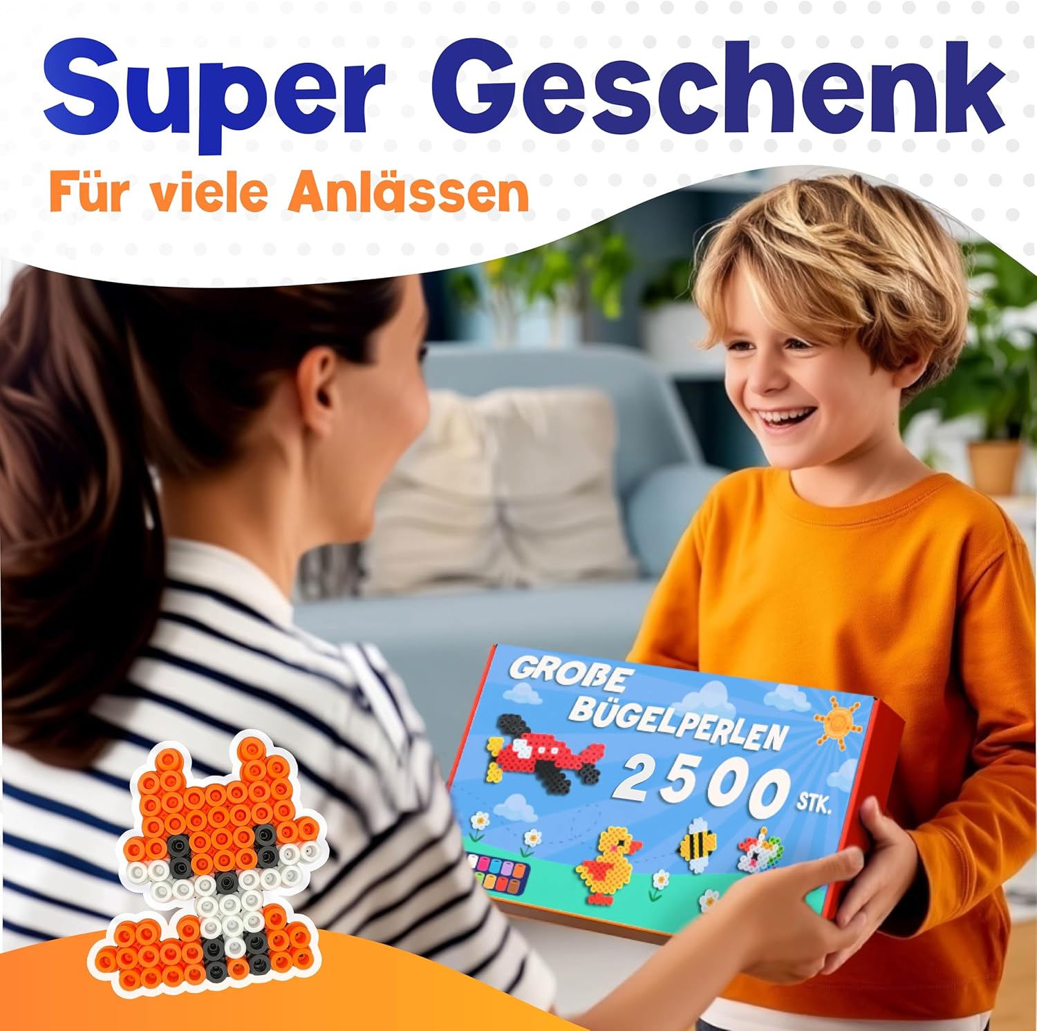 Thumbnail 6 de MUTKIND 2500x Bügelperlen Groß 10mm – XL Set