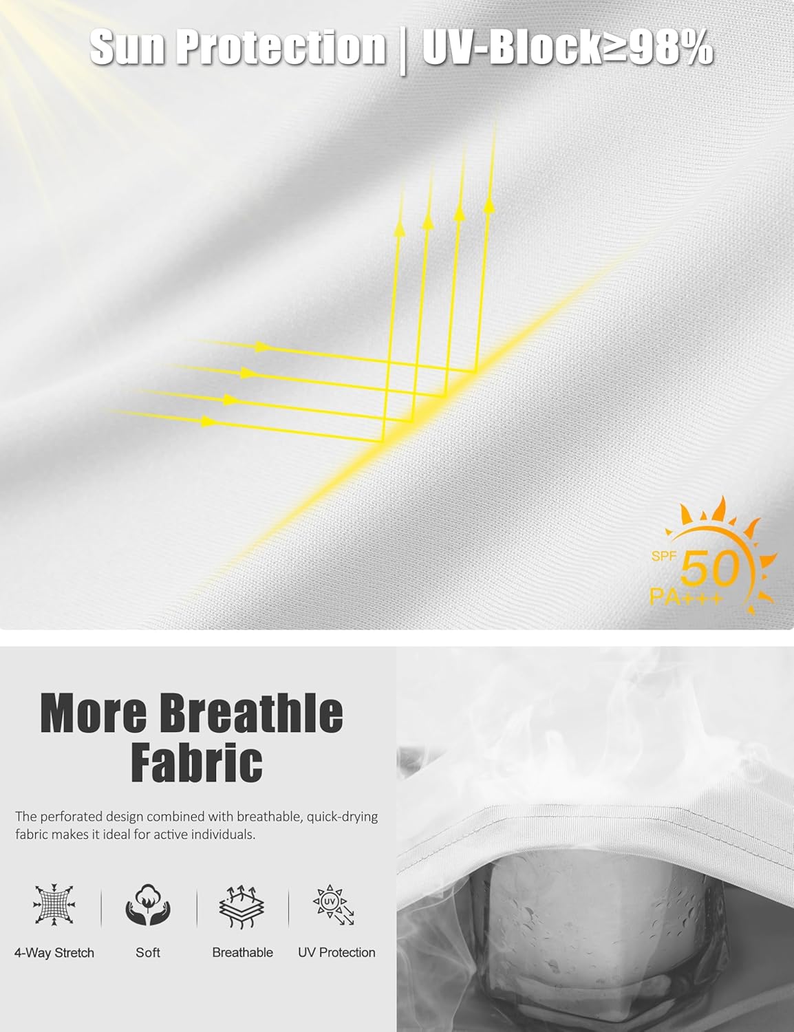 Thumbnail 3 de TACVASEN Maglietta palestra uomo con protezione UPF 50+ e maniche corte