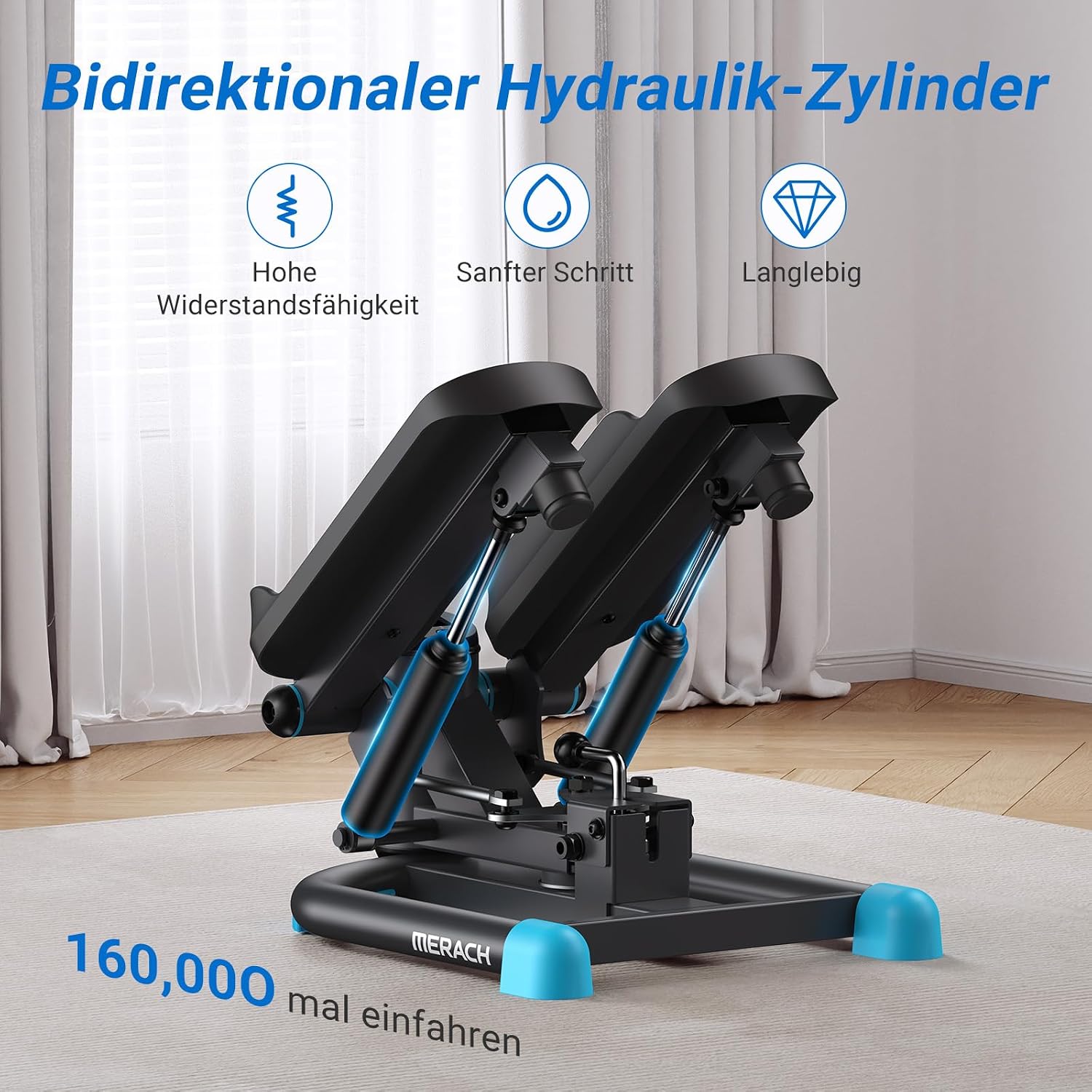 Thumbnail 6 de MERACH Mini Stepper für Zuhause mit 150 kg Belastung
