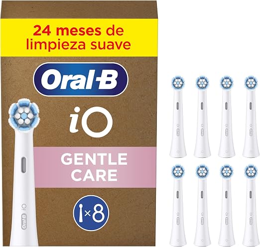 Detalle de Oral-B iO Gentle Care Pack 8 ⚪ Cabezales para Encías Sensibles